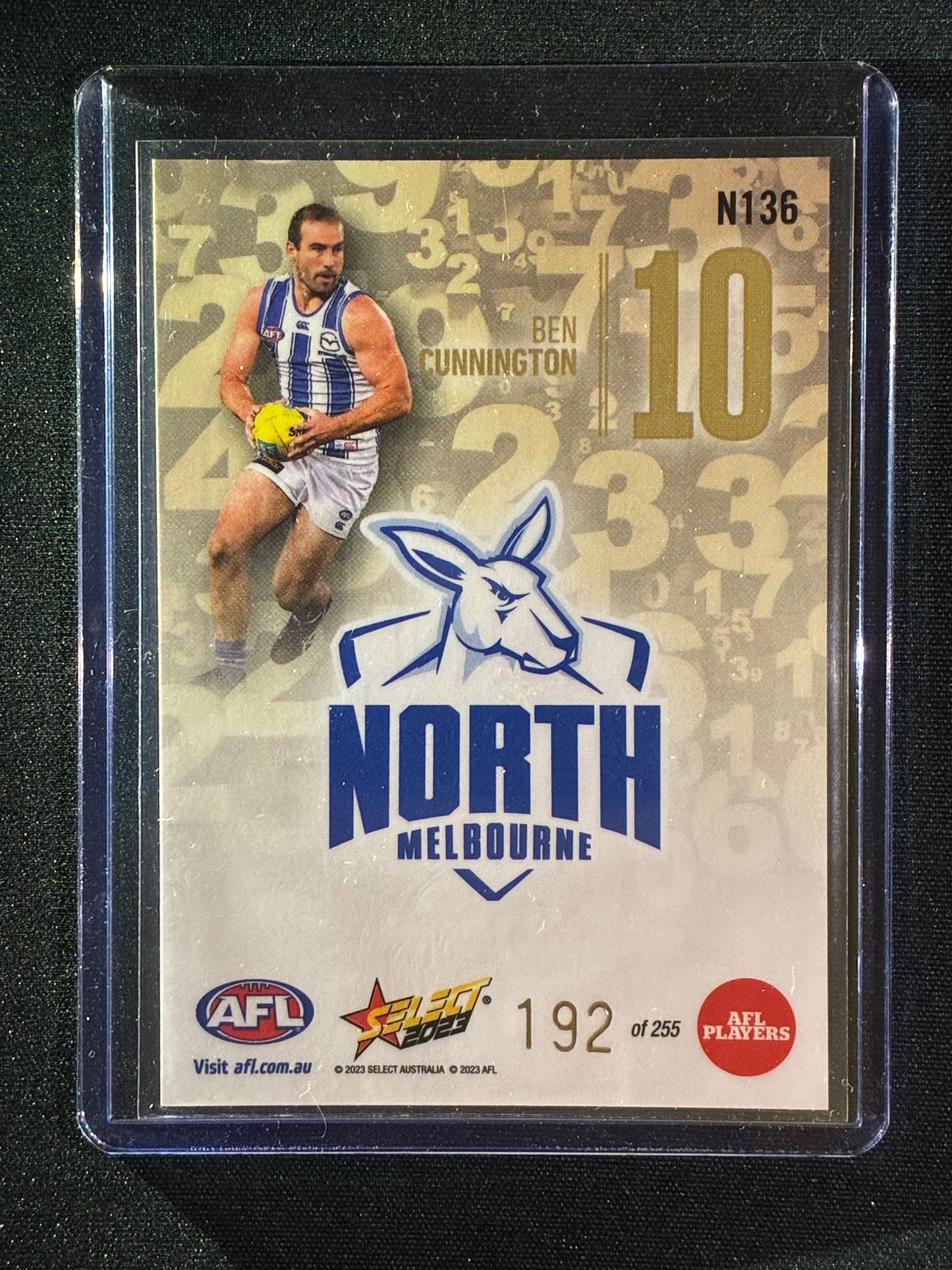 2023 Footy Stars BEN CUNNINGTON Numbers Gold 192/255