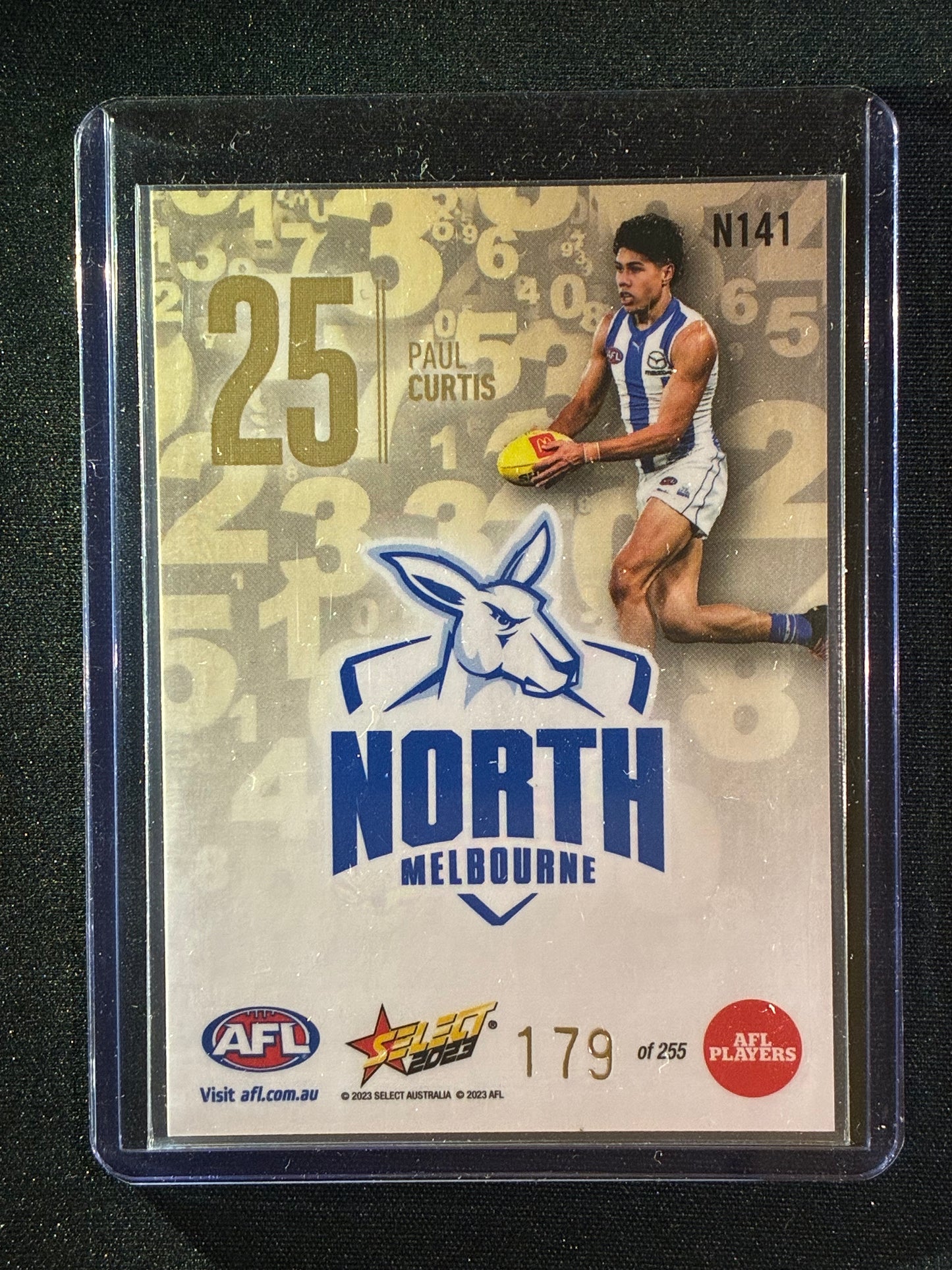 2023 Footy Stars PAUL CURTIS Numbers Gold 179/255
