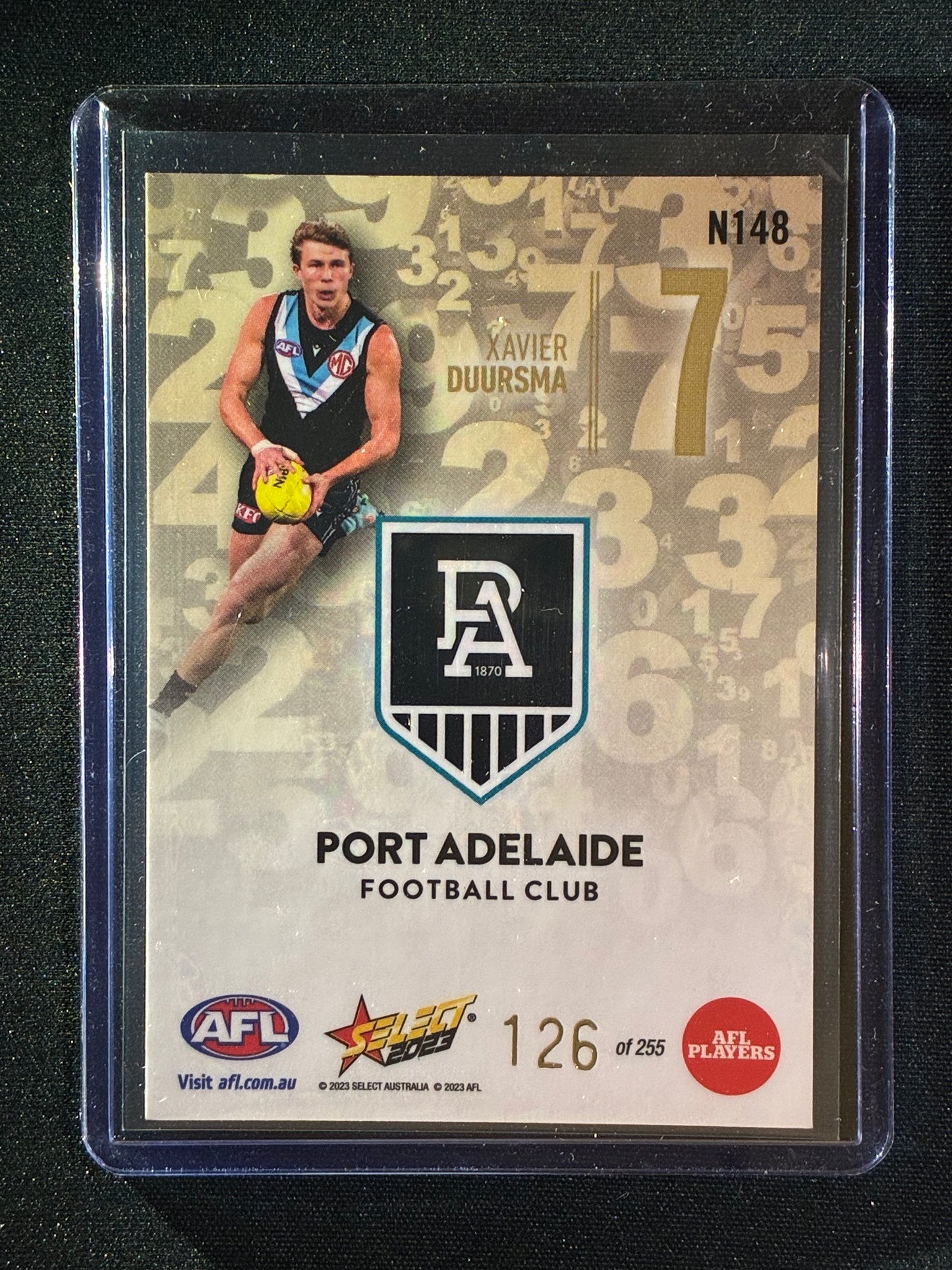 2023 Footy Stars XAVIER DUURSMA Numbers Gold 126/255