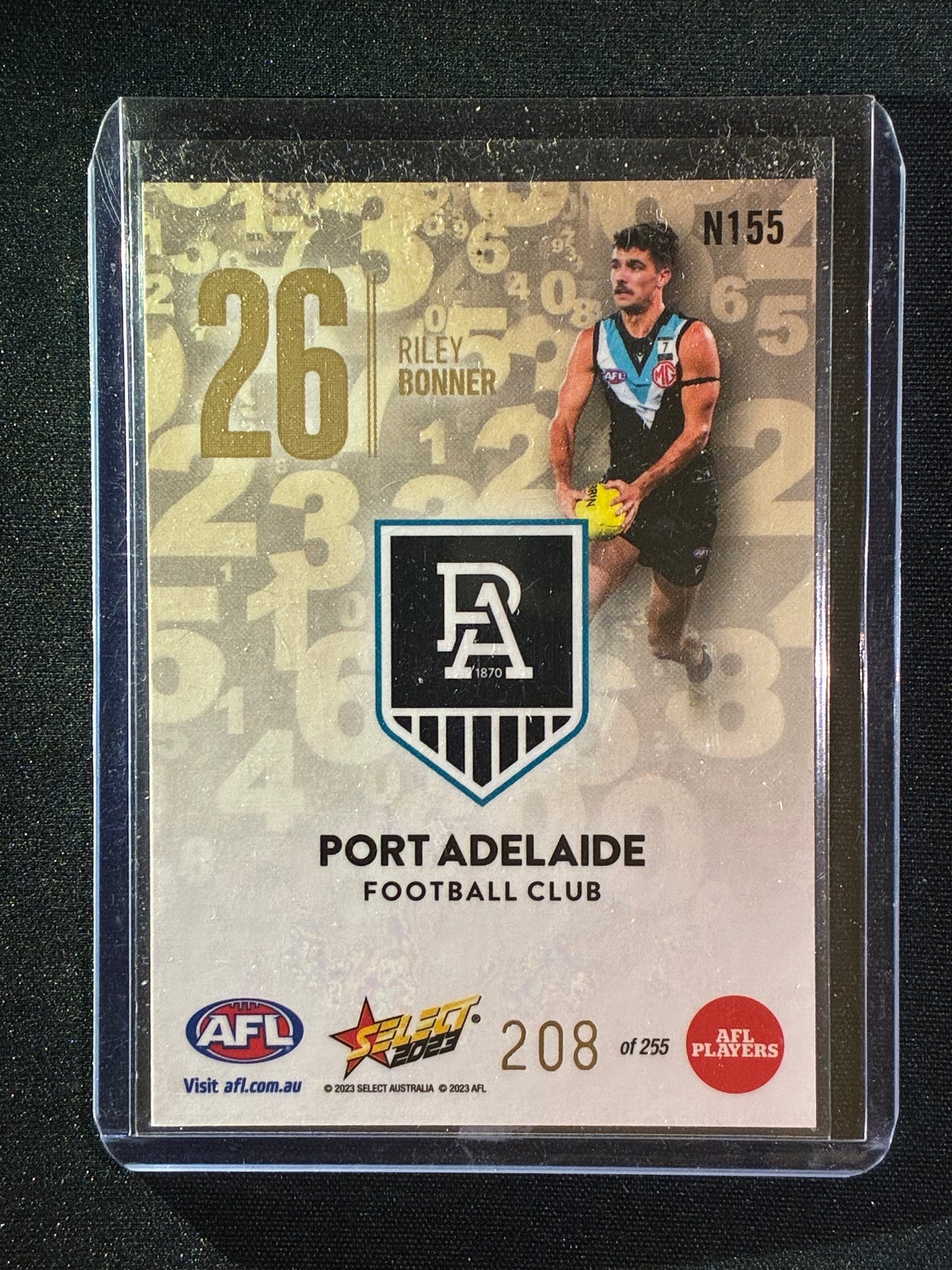 2023 Footy Stars RILEY BONNER Numbers Gold 208/255