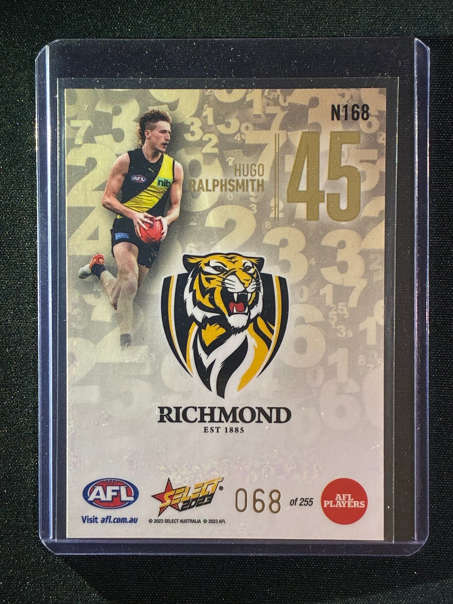 2023 Footy Stars HUGO RALPHSMITH Numbers Gold 68/255