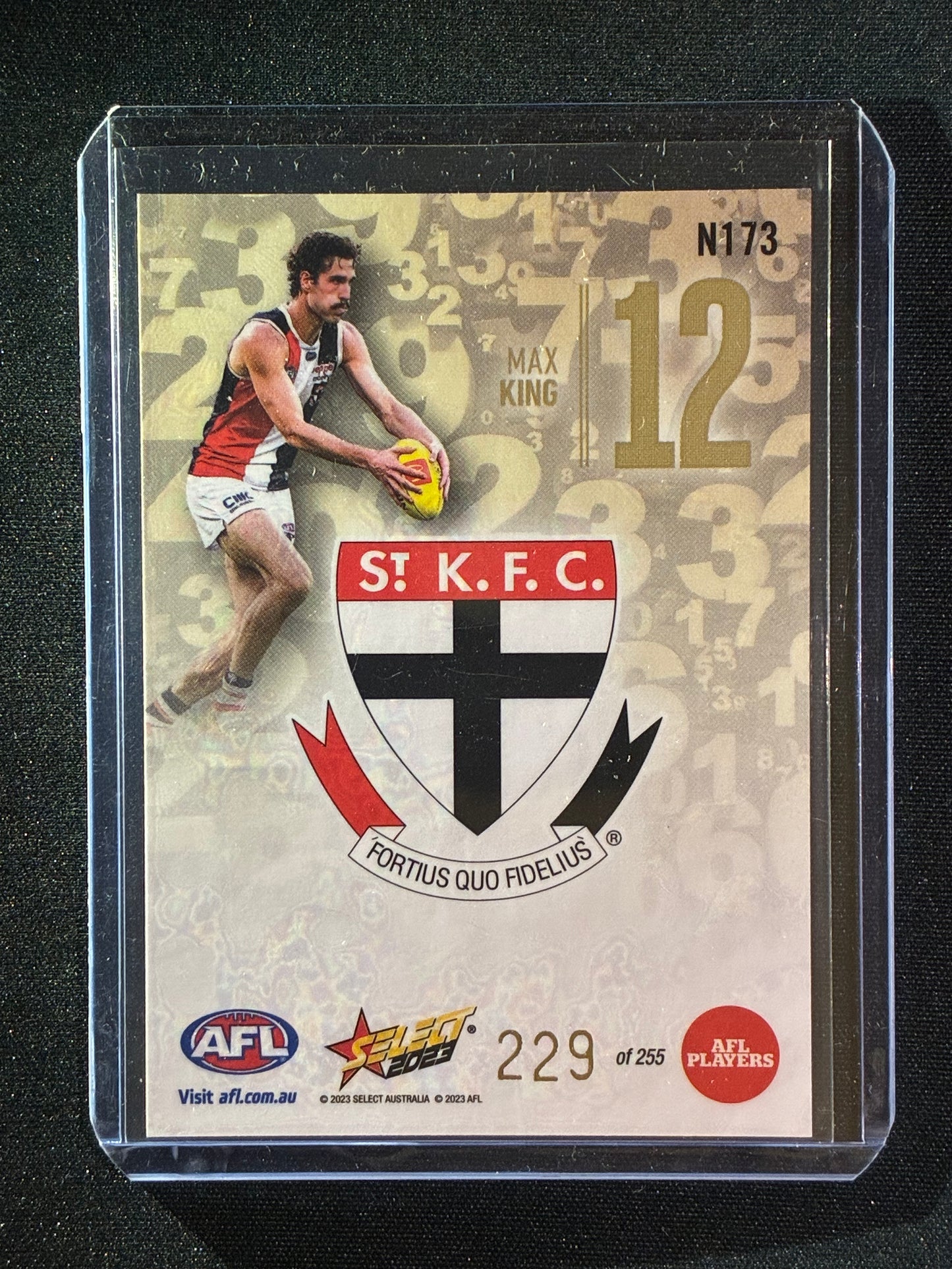 2023 Footy Stars MAX KING Numbers Gold 229/255