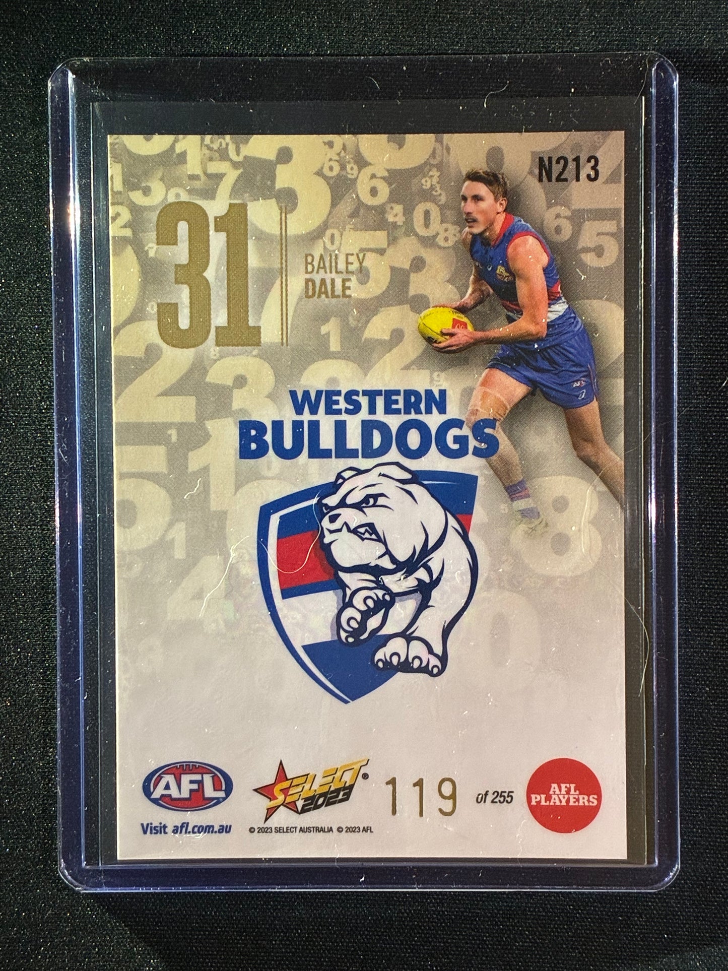 2023 Footy Stars BAILEY DALE Numbers Gold 119/255