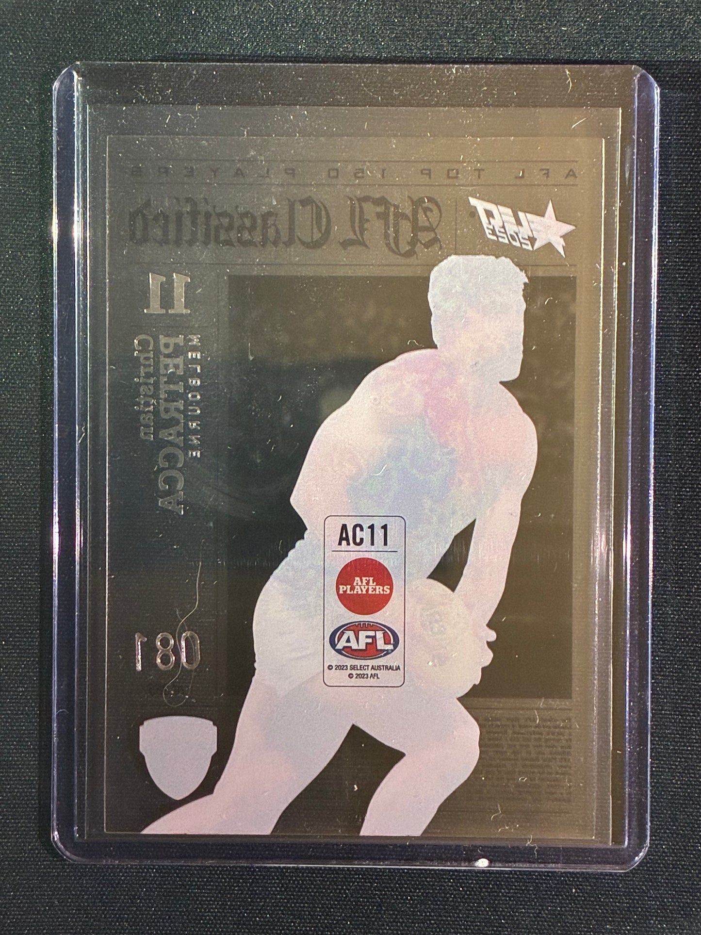 2023 Footy Stars CHRISTIAN PETRACCA AFL Classified Acetate 81/365