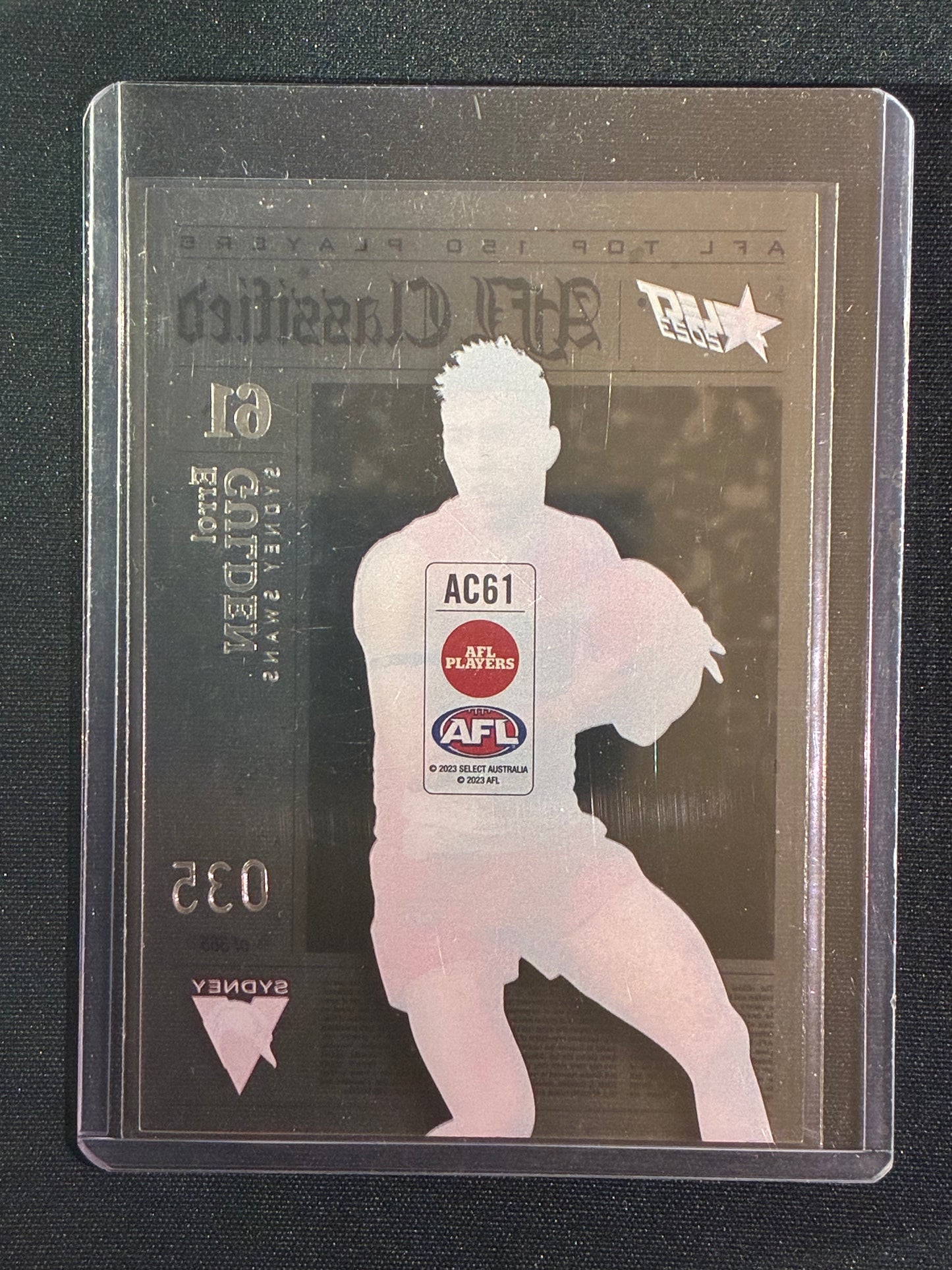 2023 Footy Stars ERROL GULDEN AFL Classified Acetate 35/365