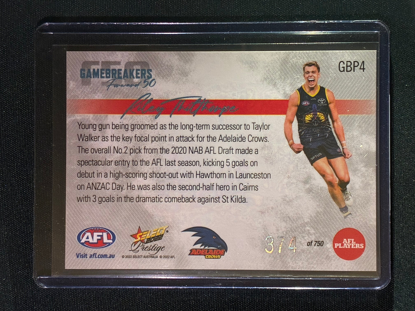 2022 Footy Stars Prestige RILEY THILTHORPE Gamebreakers Forward 50 374/750