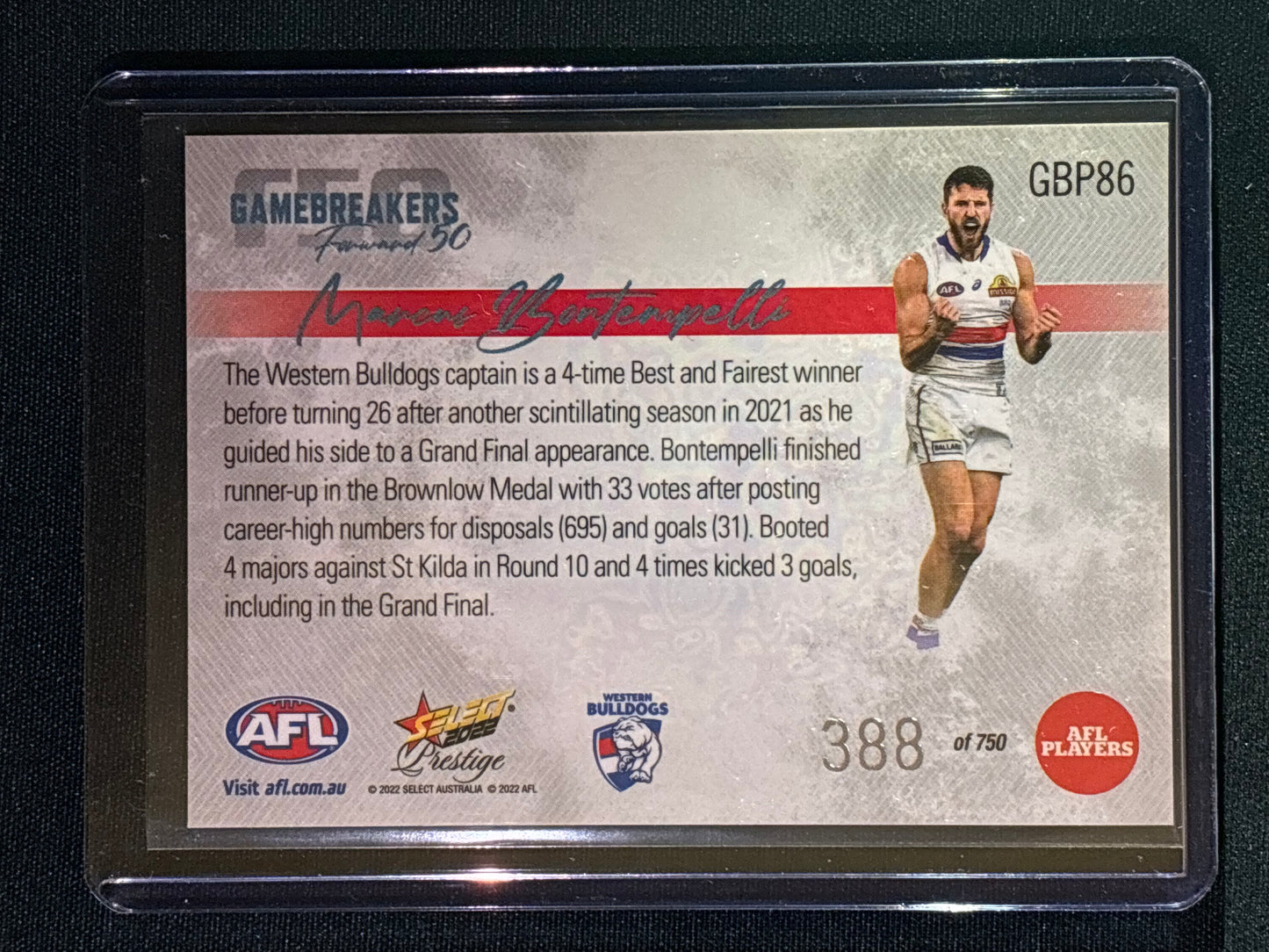 2022 Footy Stars Prestige MARCUS BONTEMPELLI Gamebreakers Forward 50 388/750