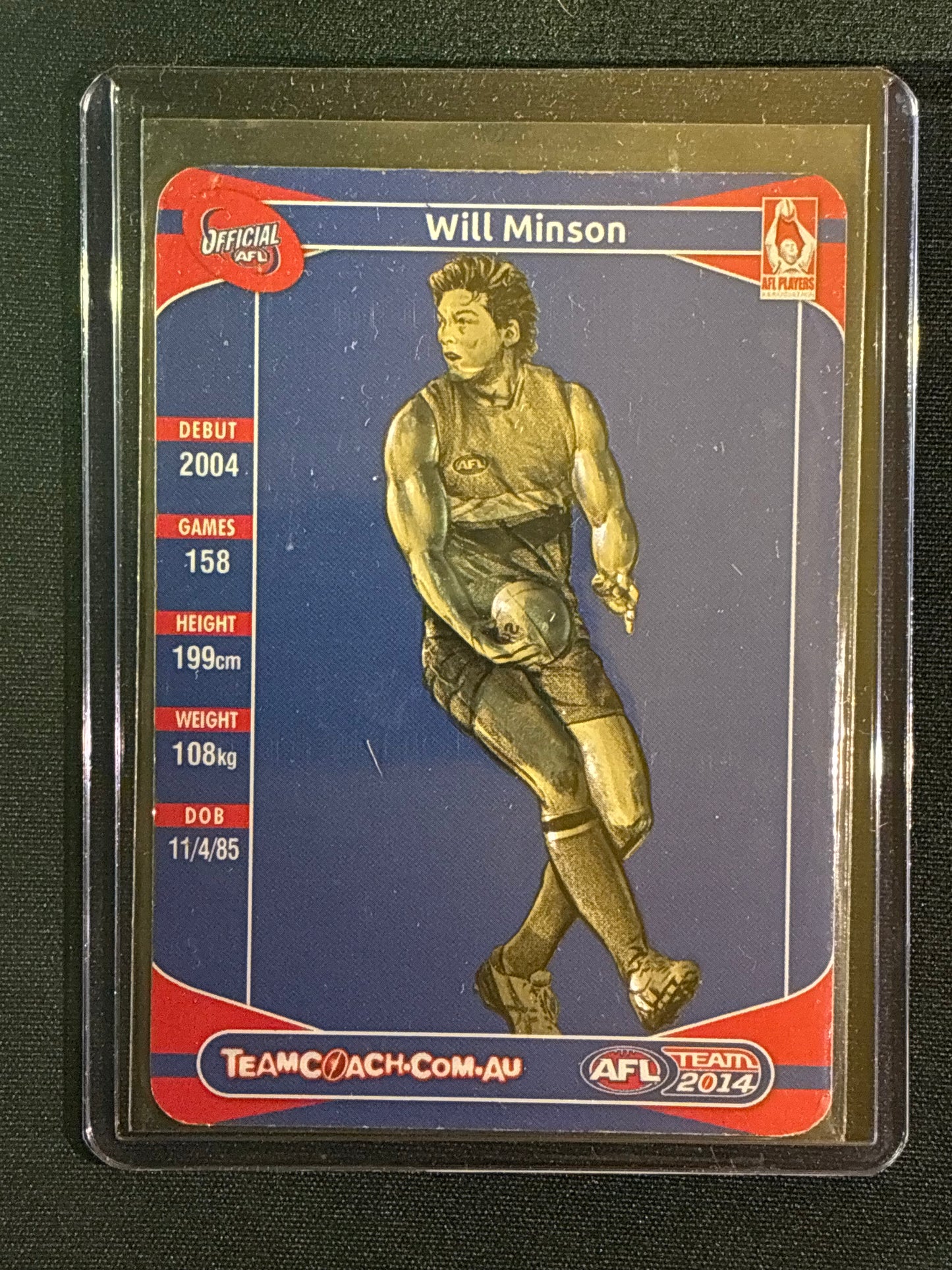 2014 Team Coach WILL MINSON Star Wildcard Gold Teamcoach #18