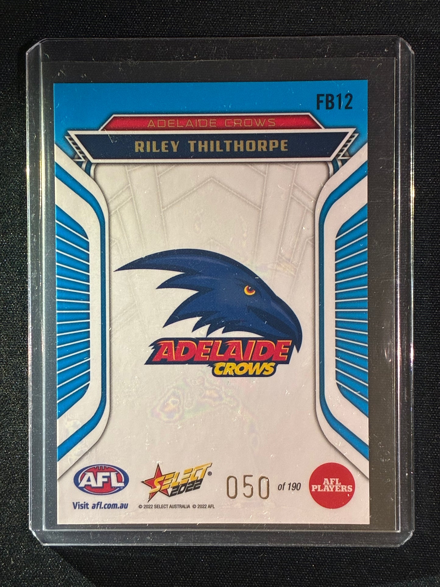 2022 Footy Stars RILEY THILTHORPE Fractured Arctic Blue 50/190