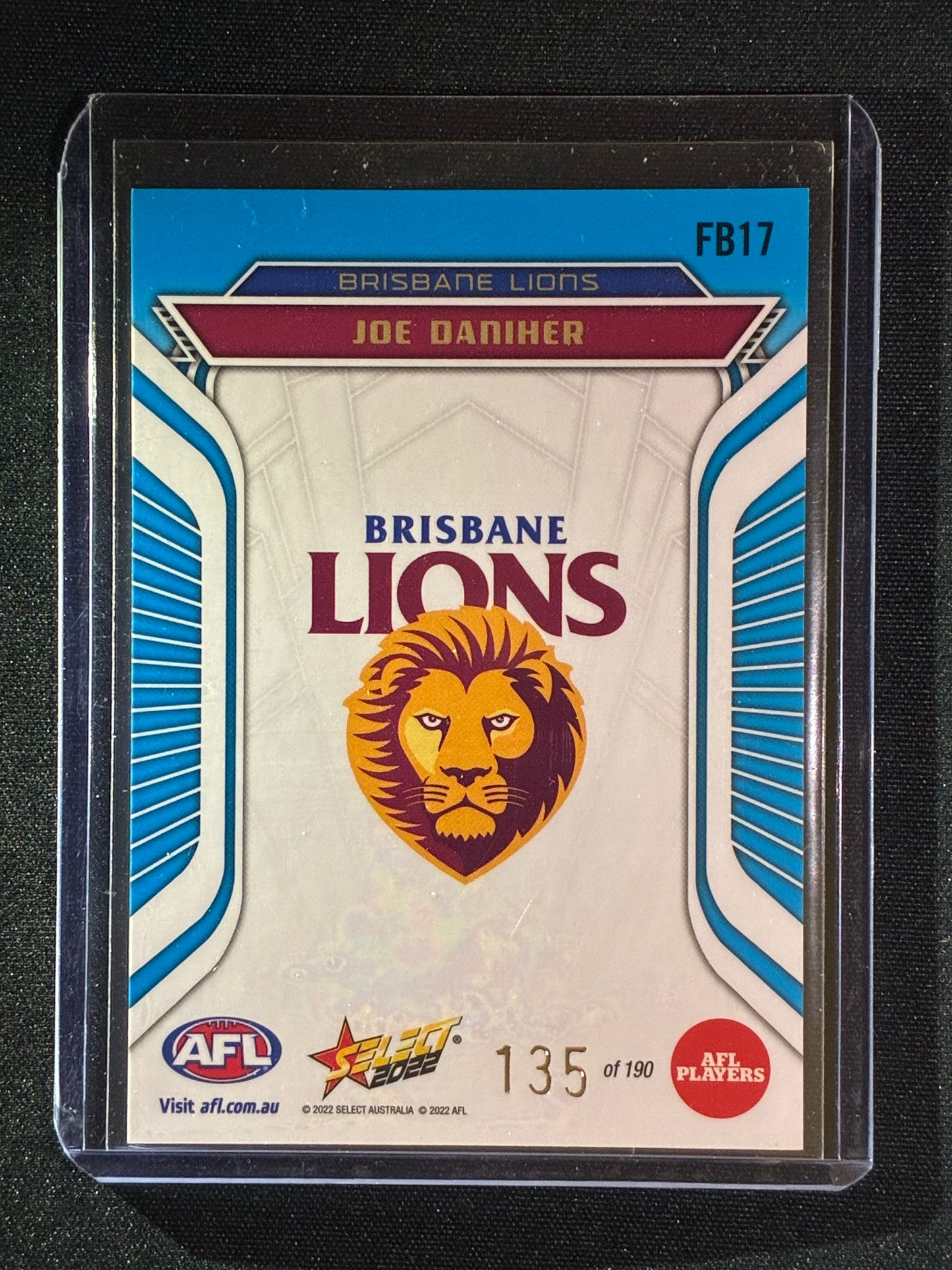 2022 Footy Stars JOE DANIHER Fractured Arctic Blue 135/190
