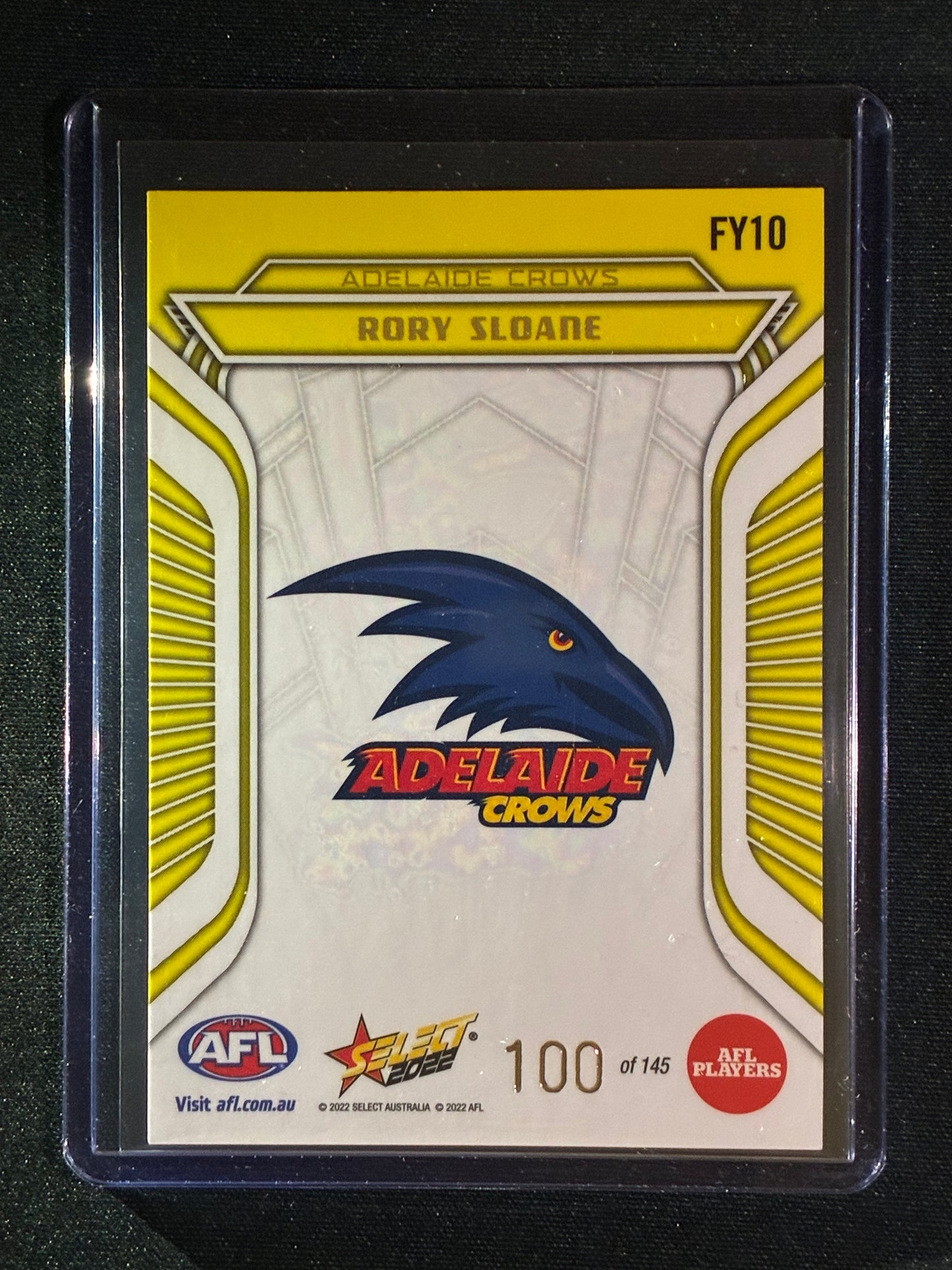 2022 Footy Stars RORY SLOANE Fractured Acid Yellow 100/145