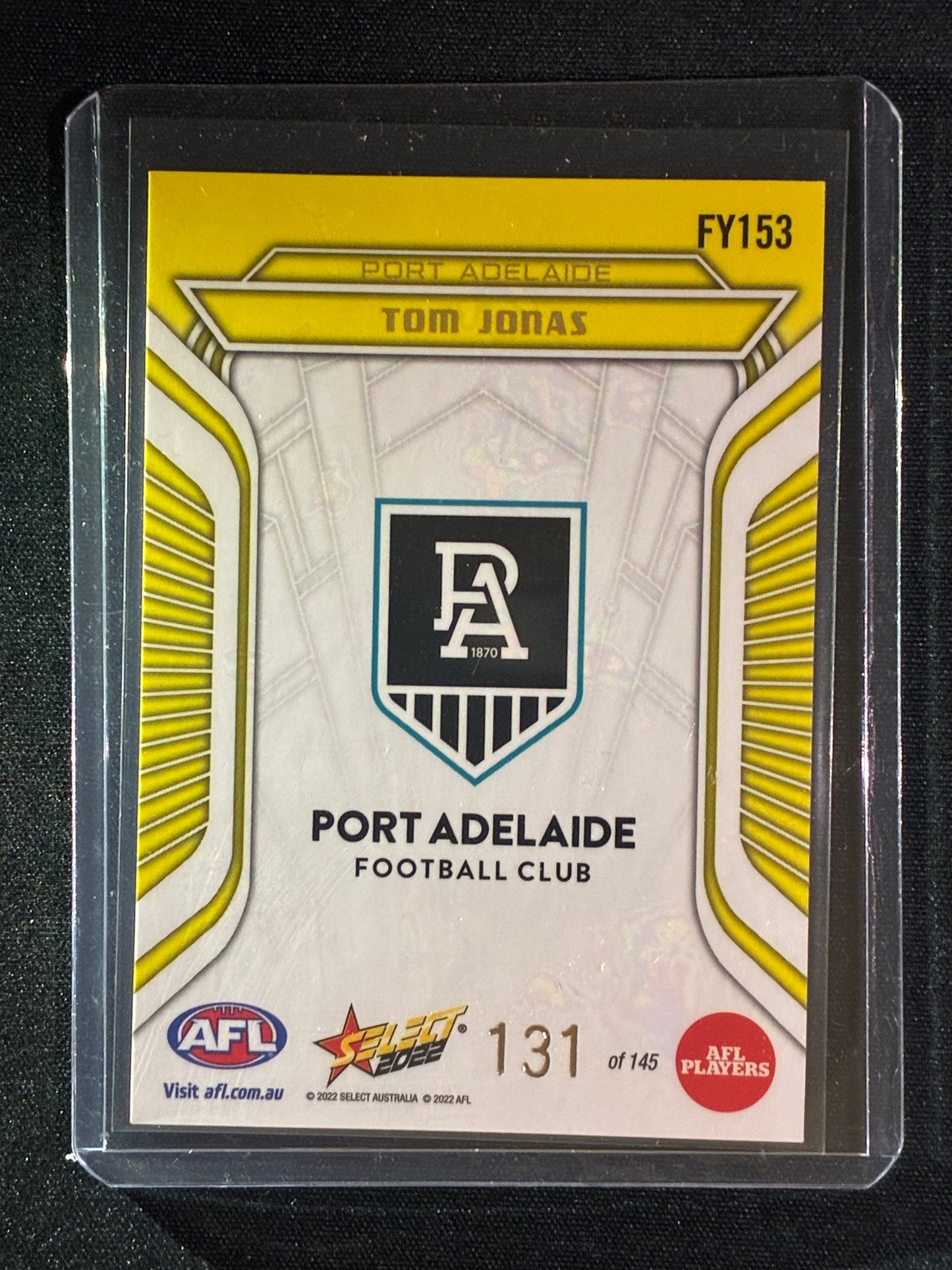 2022 Footy Stars TOM JONAS Fractured Acid Yellow 131/145