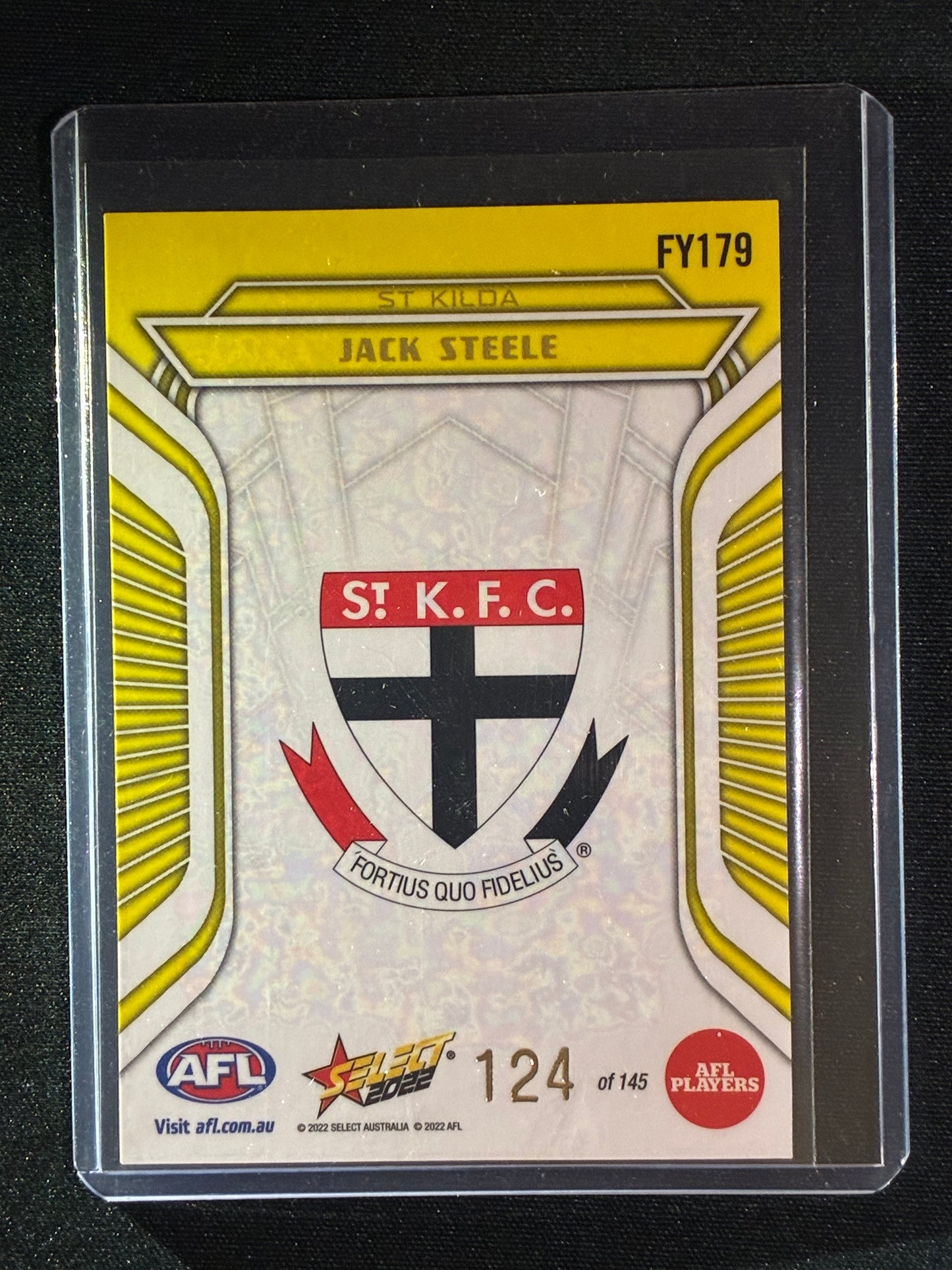 2022 Footy Stars JACK STEELE Fractured Acid Yellow 124/145