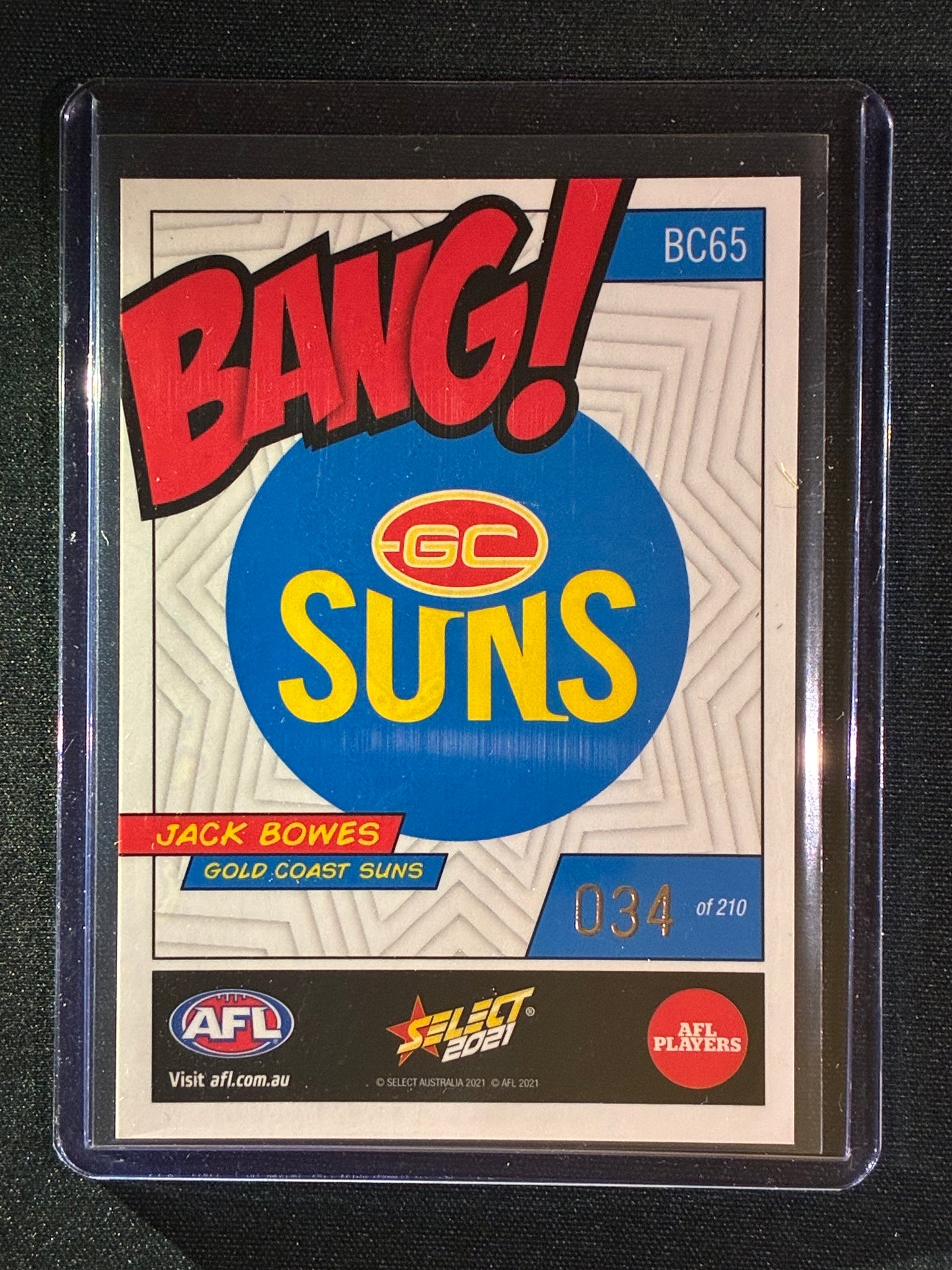 2021 Footy Stars JACK BOWES Bang! Kaboom 34/210
