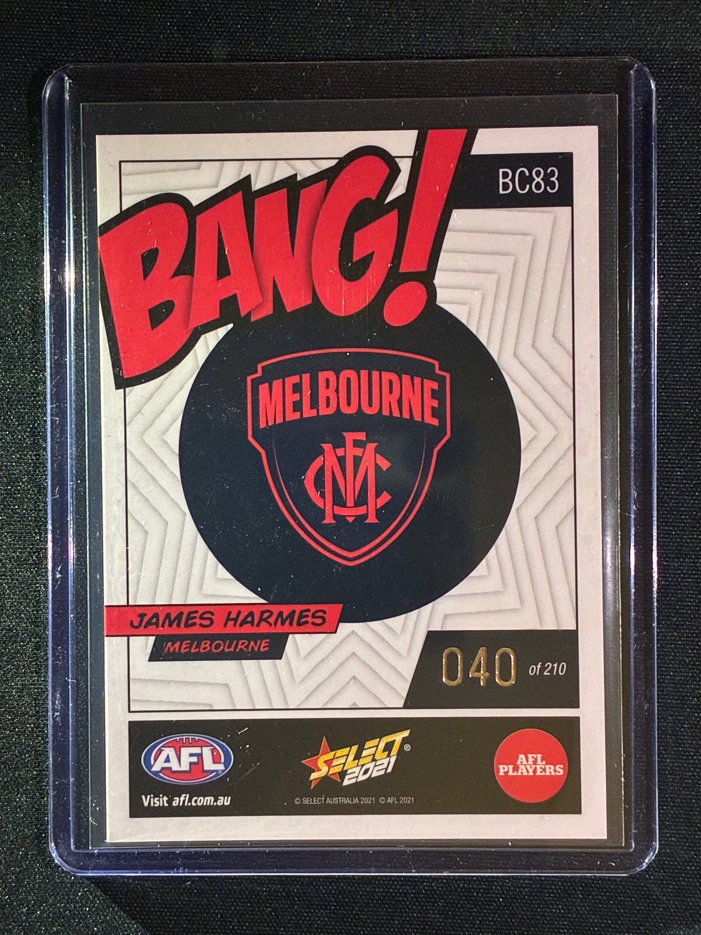 2021 Footy Stars JAMES HARMES Bang! Kaboom 40/210