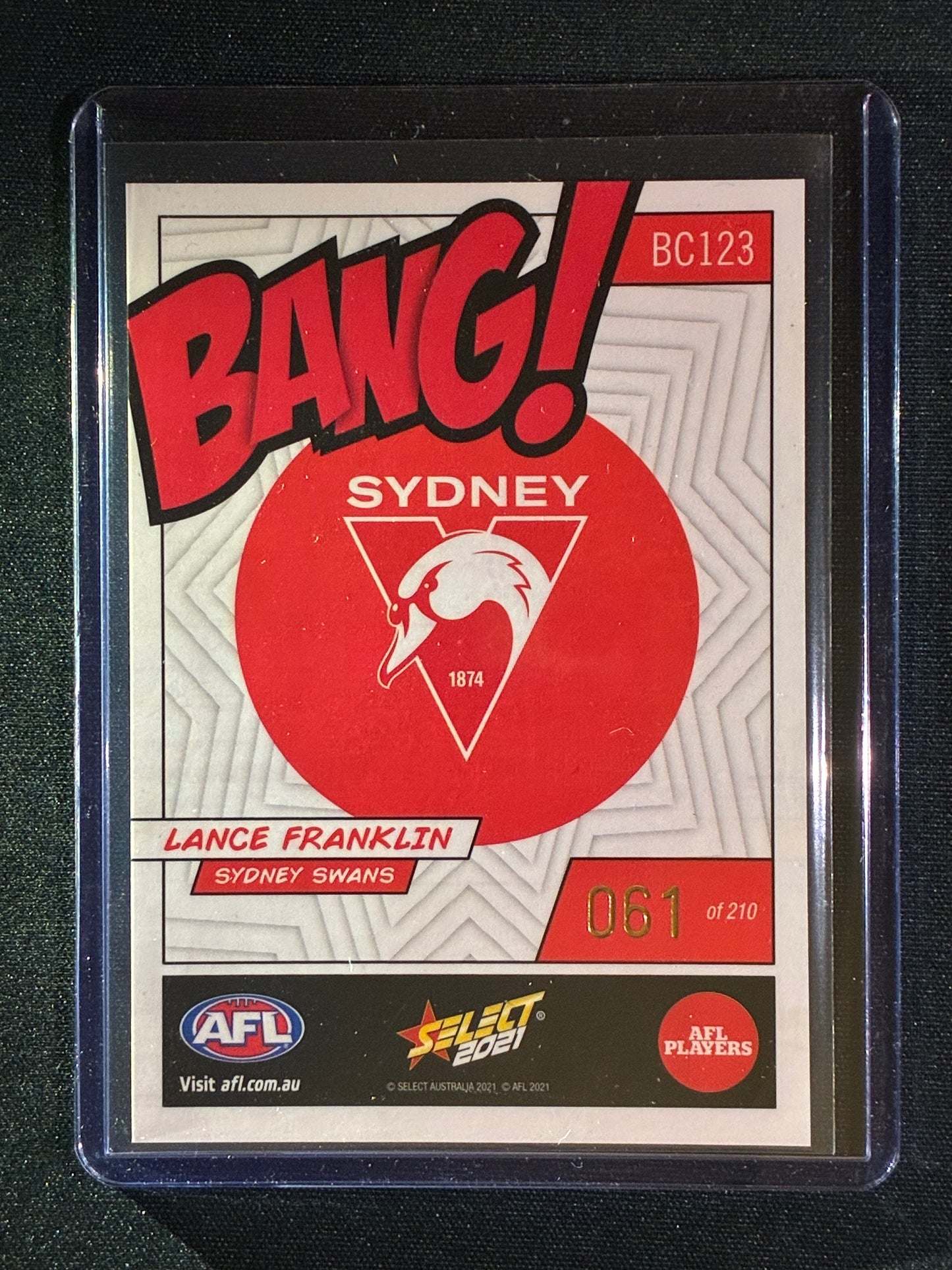 2021 Footy Stars LANCE FRANKLIN Bang! Kaboom 61/210