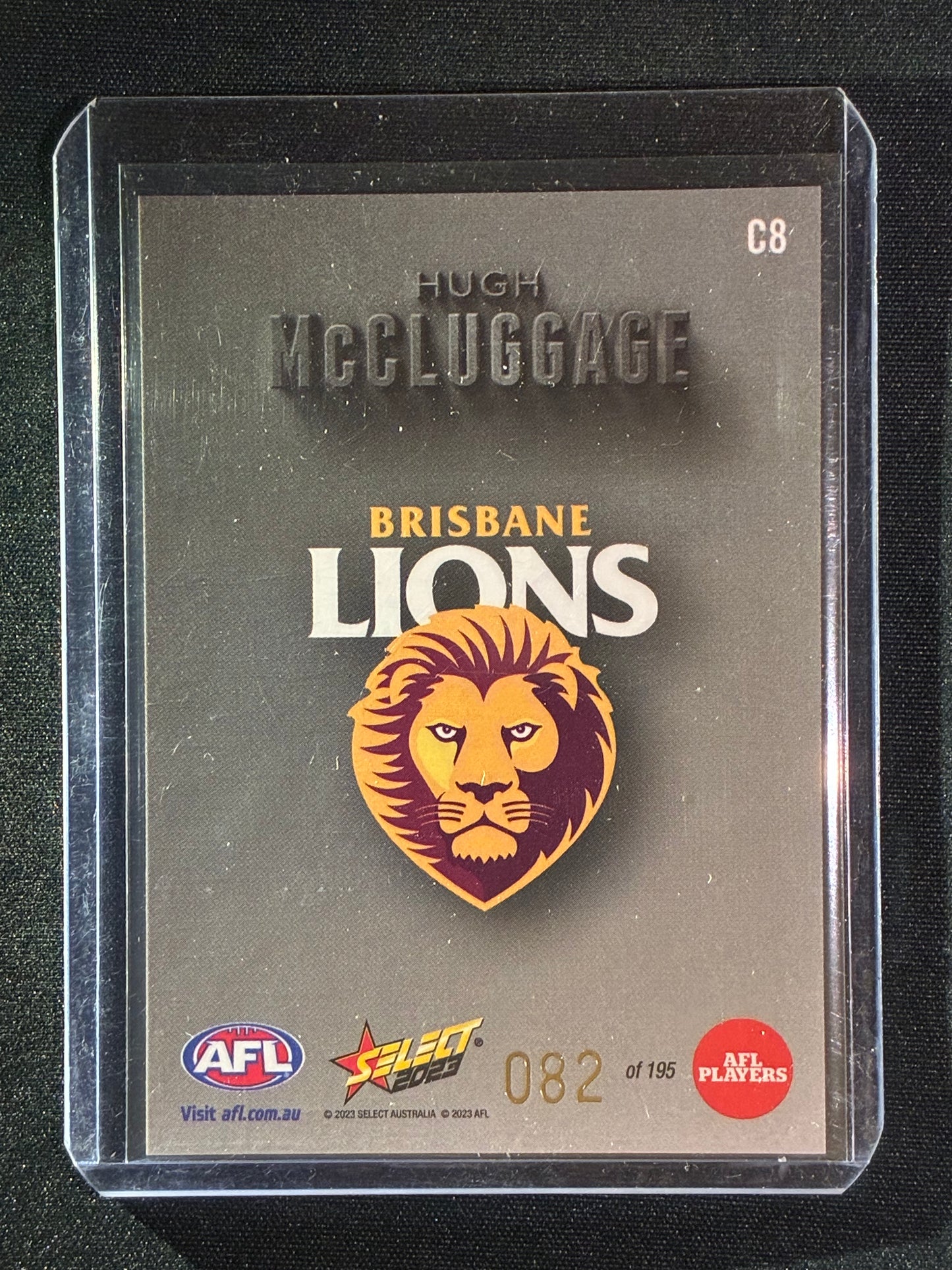 2023 Footy Stars HUGH MCCLUGGAGE Carbonized Carbon 82/195