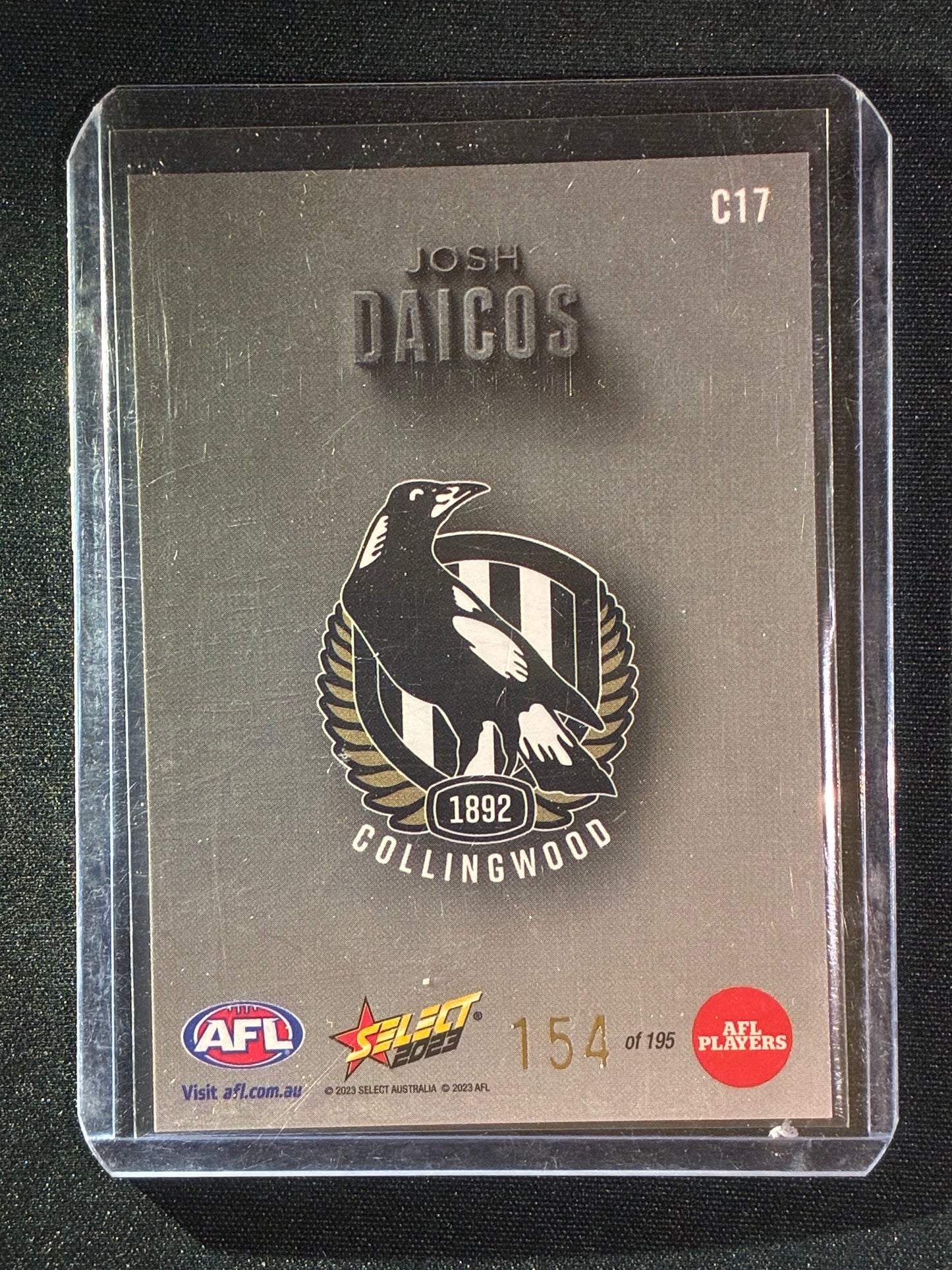 2023 Footy Stars JOSH DAICOS Carbonized Carbon 154/195