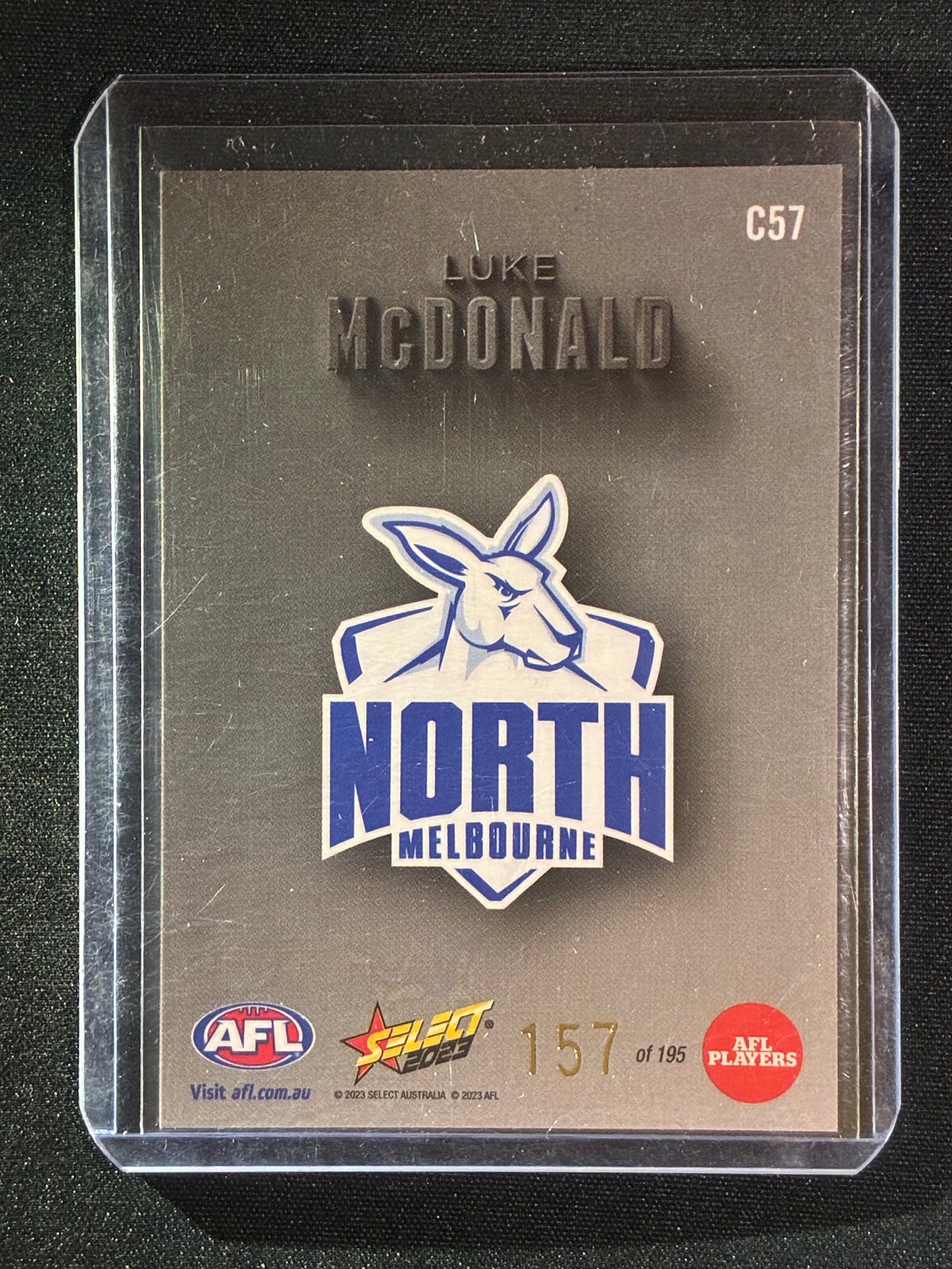 2023 Footy Stars LUKE MCDONALD Carbonized Carbon 157/195