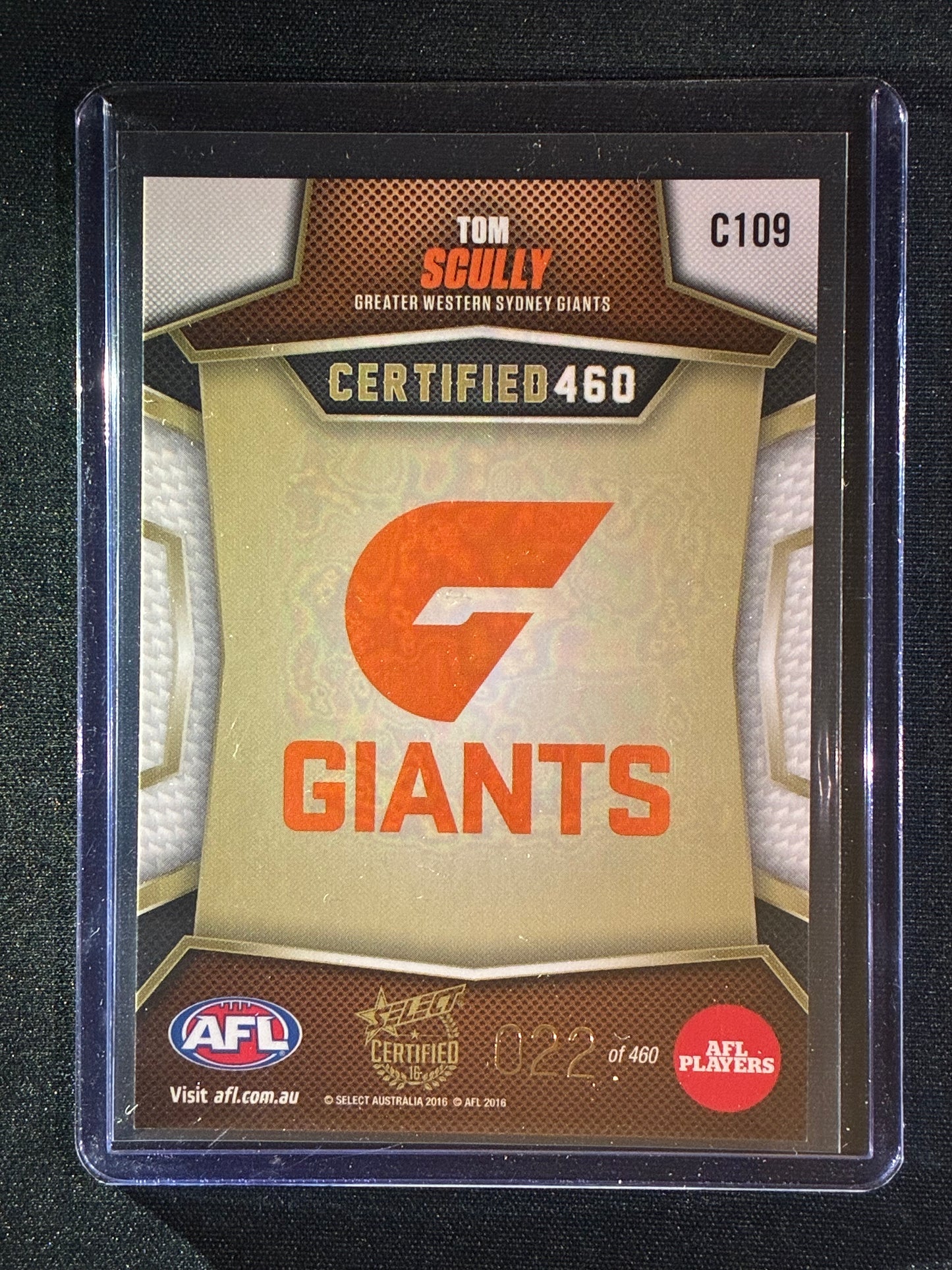 2016 Certified TOM SCULLY Certified 460 22/460
