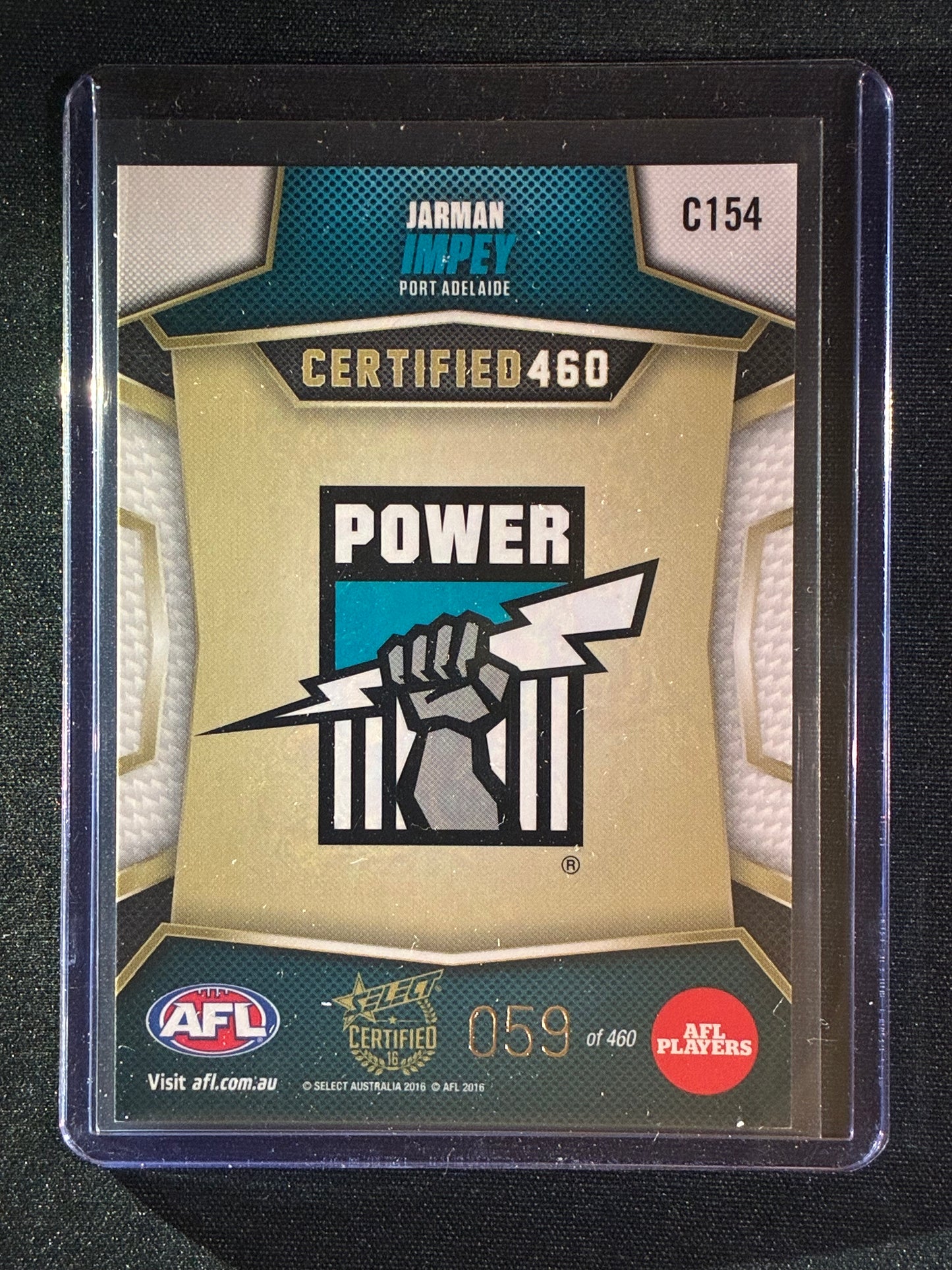 2016 Certified JARMAN IMPEY Certified 460 59/460