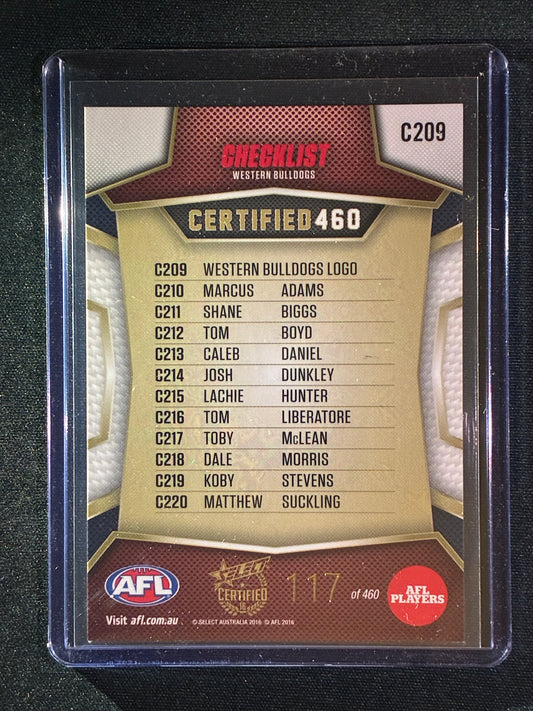 2016 Certified WESTERN BULLDOGS LOGO CHECKLIST Certified 460 117/460