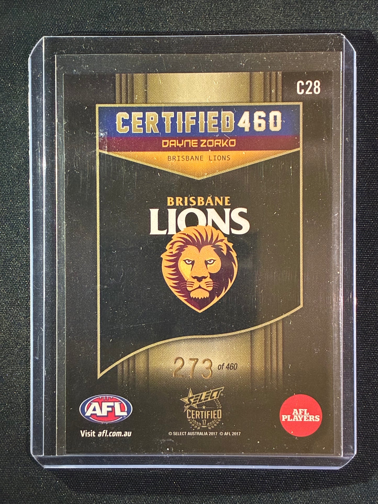 2017 Certified DAYNE ZORKO Certified 460 273/460