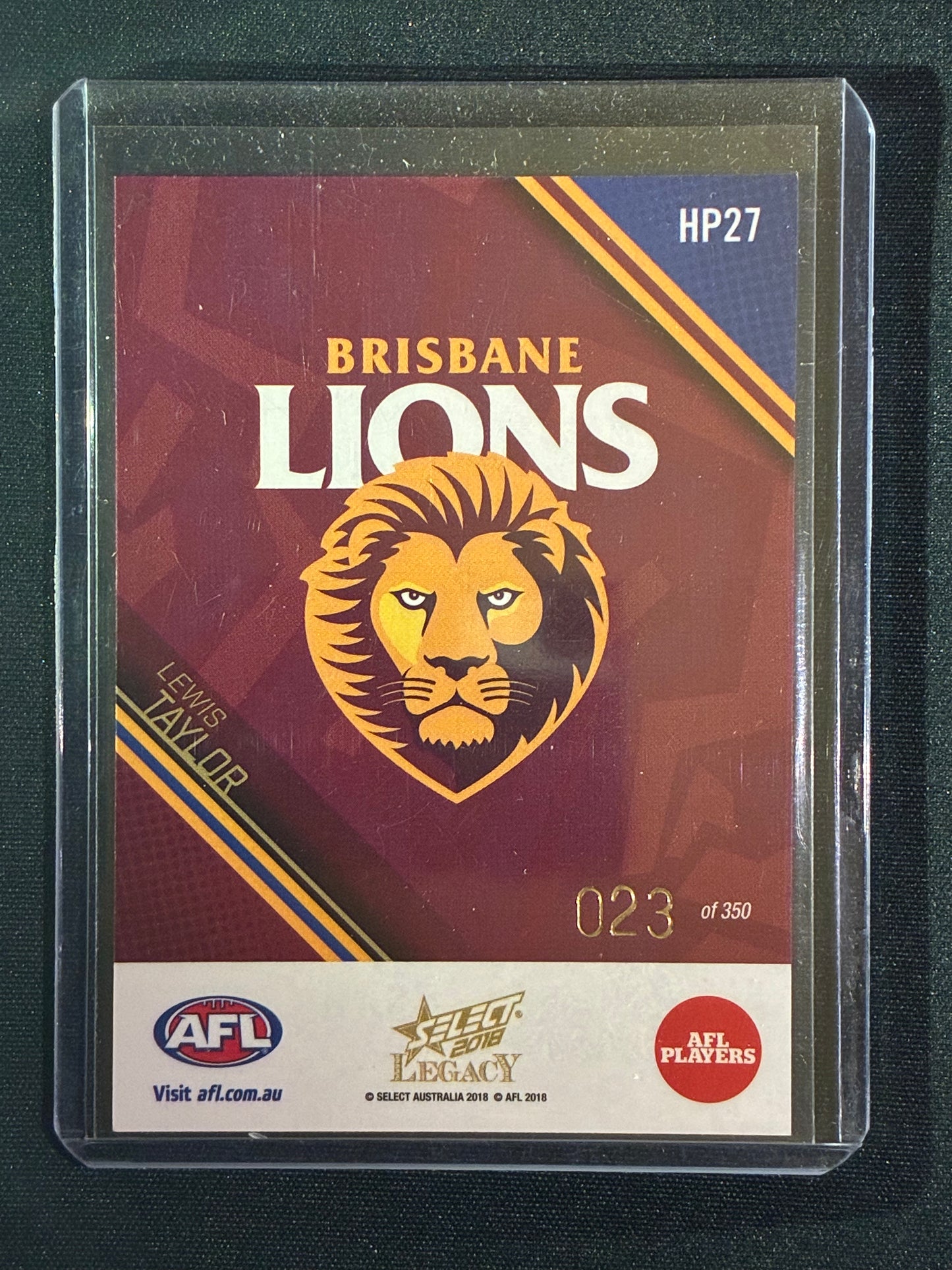 2018 Legacy LEWIS TAYLOR Holographic Parallel 23/350