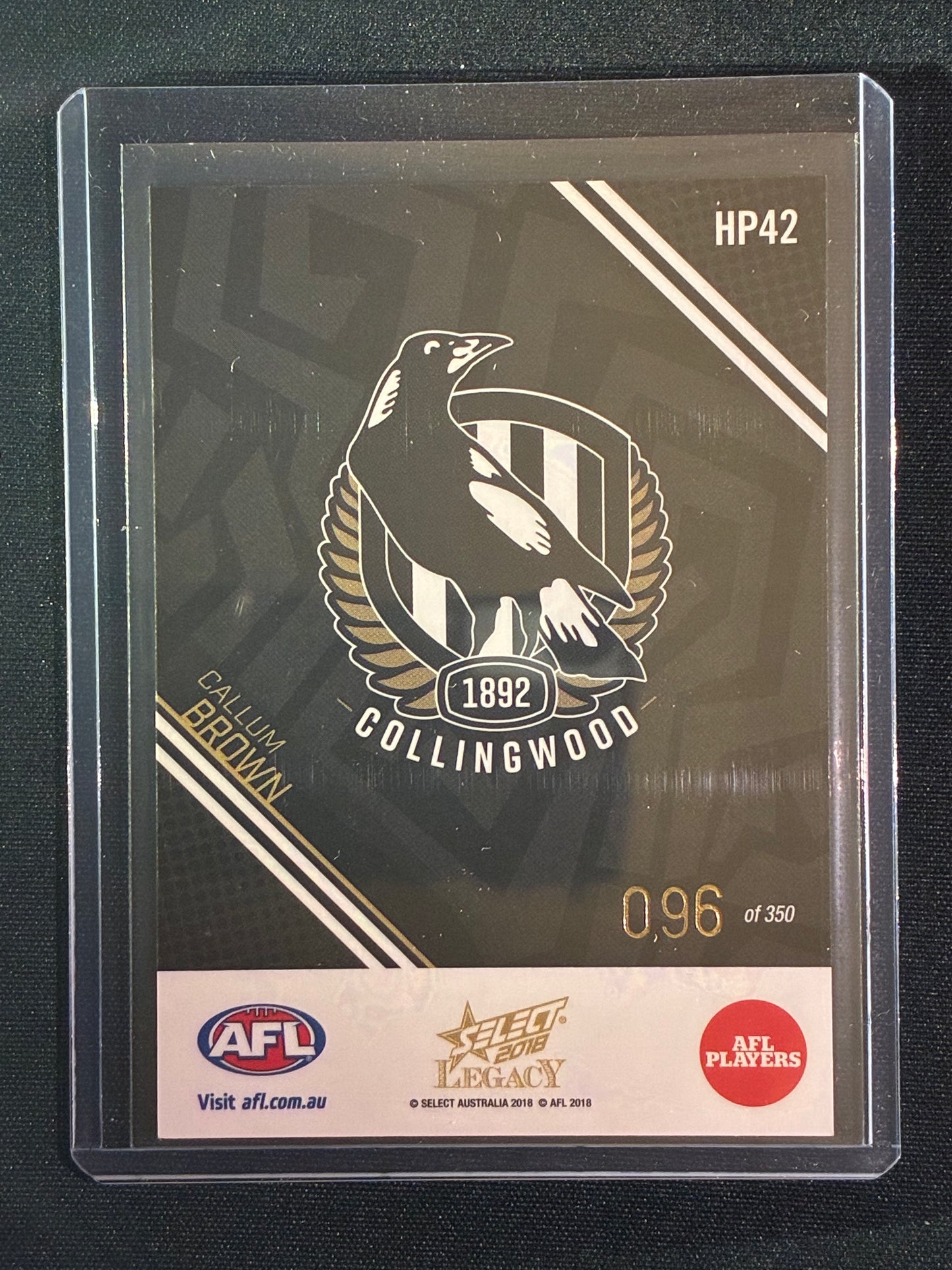 2018 Legacy CALLUM BROWN Holographic Parallel 96/350