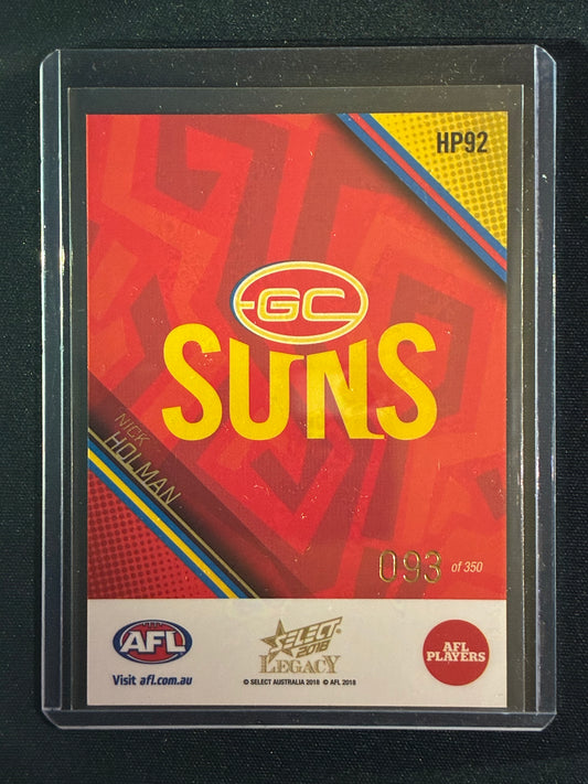 2018 Legacy NICK HOLMAN Holographic Parallel 93/350