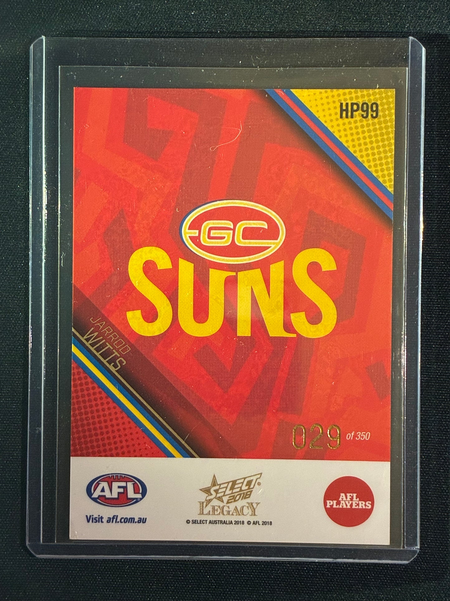 2018 Legacy JARROD WITTS Holographic Parallel 29/350