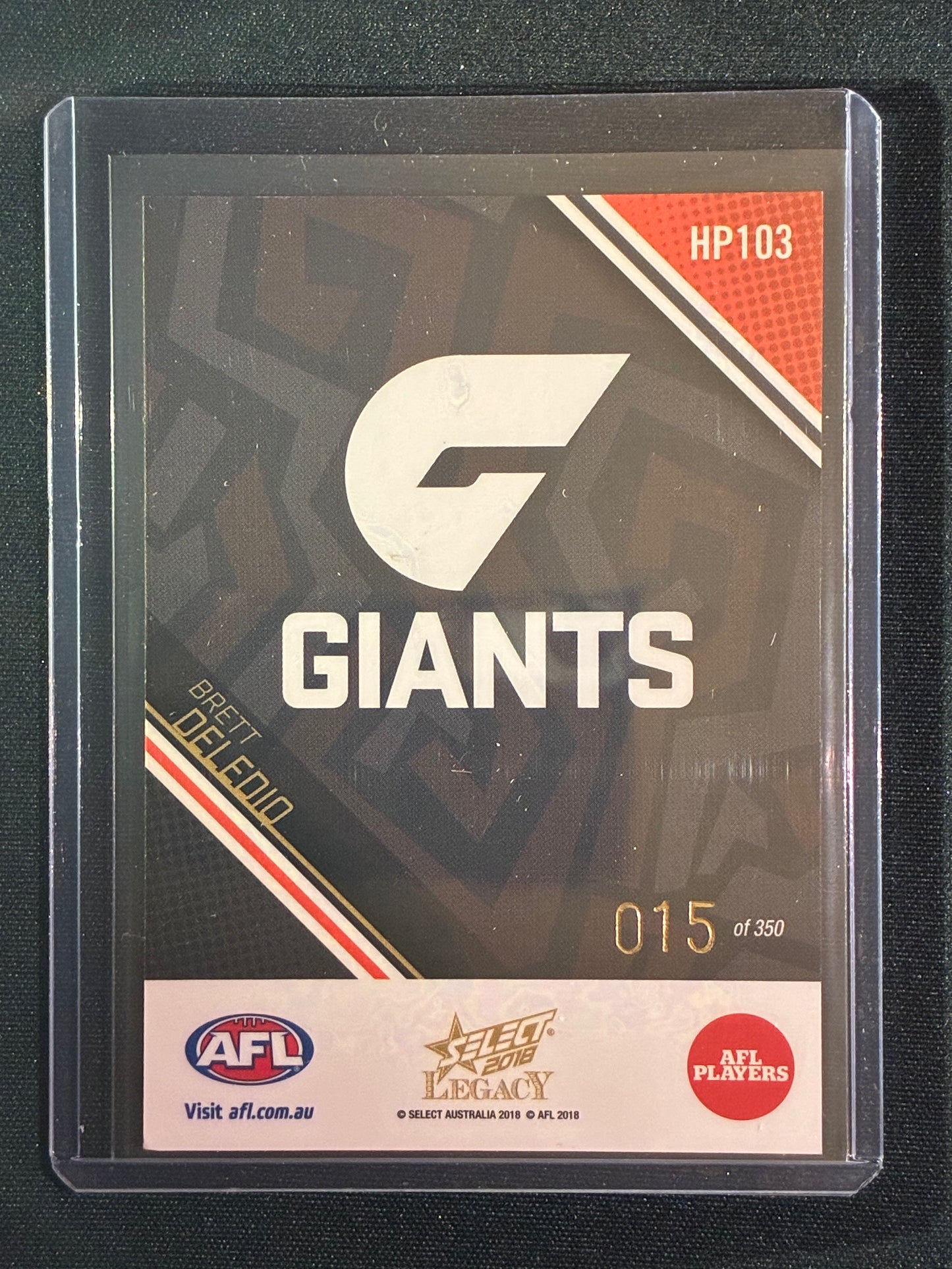2018 Legacy BRETT DELEDIO Holographic Parallel 15/350