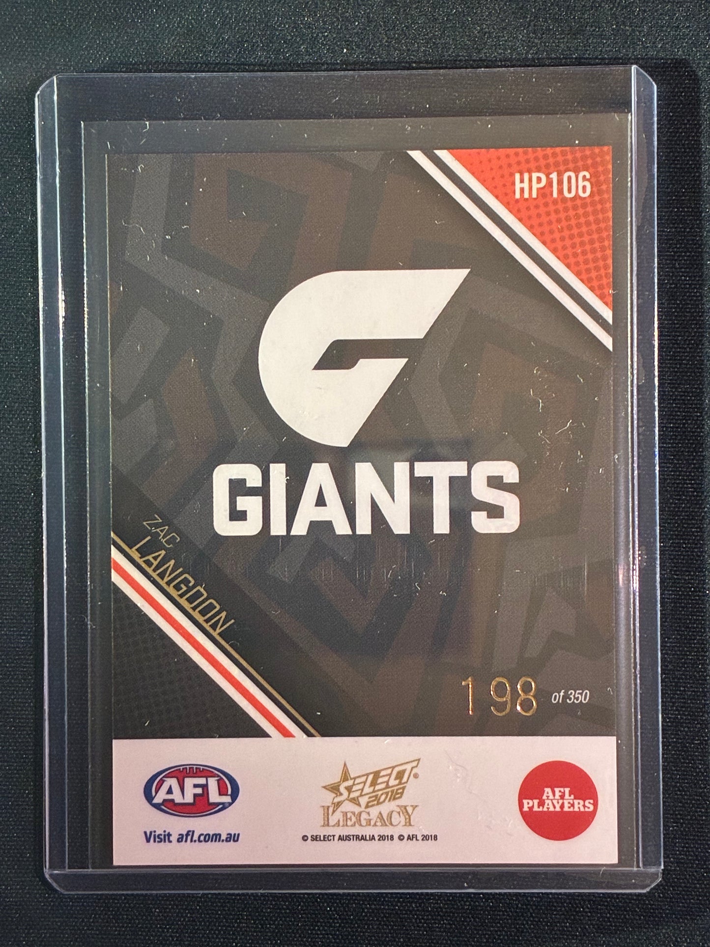 2018 Legacy ZAC LANGDON Holographic Parallel 198/350