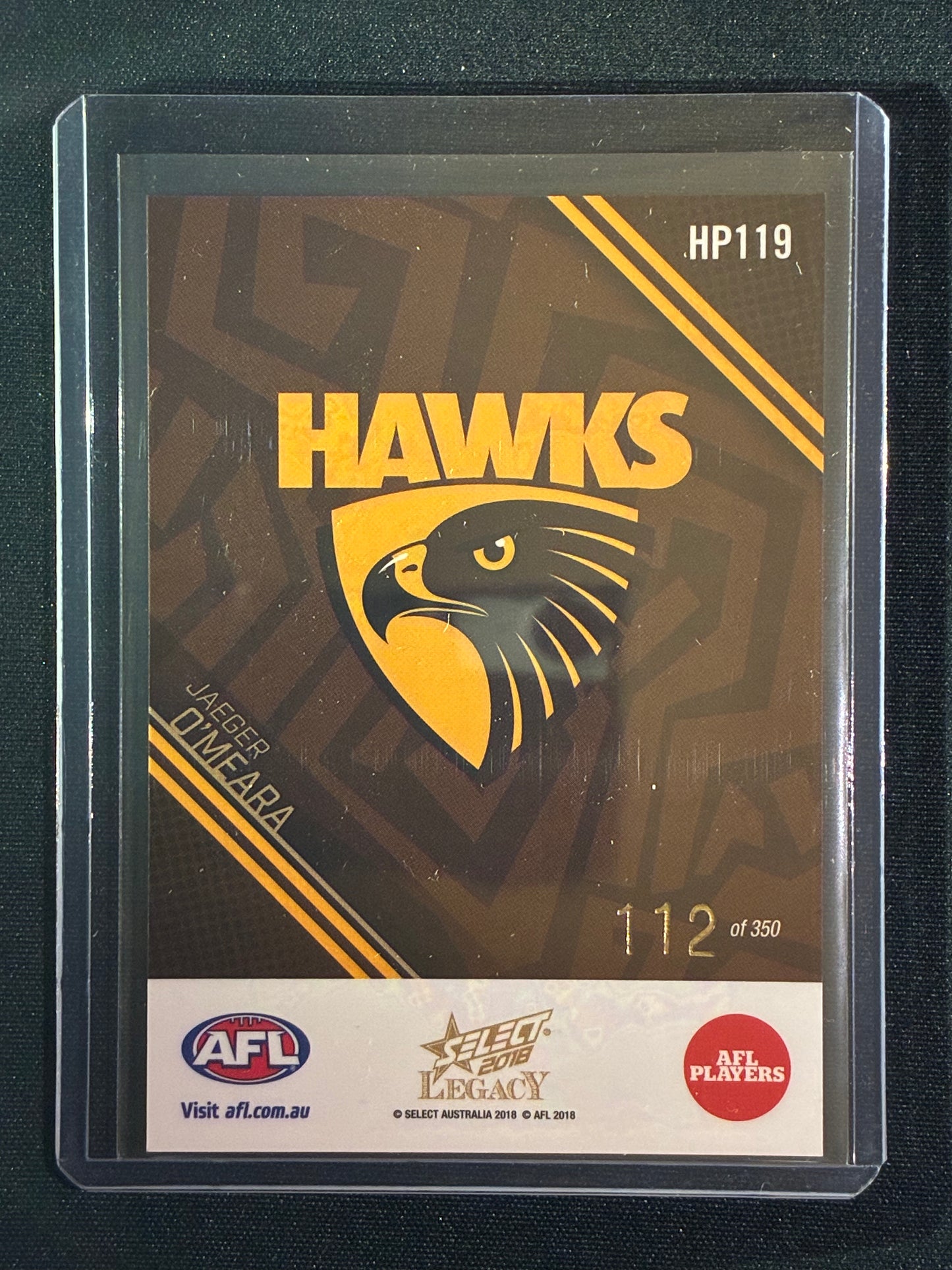 2018 Legacy JAEGER O'MEARA Holographic Parallel 112/350