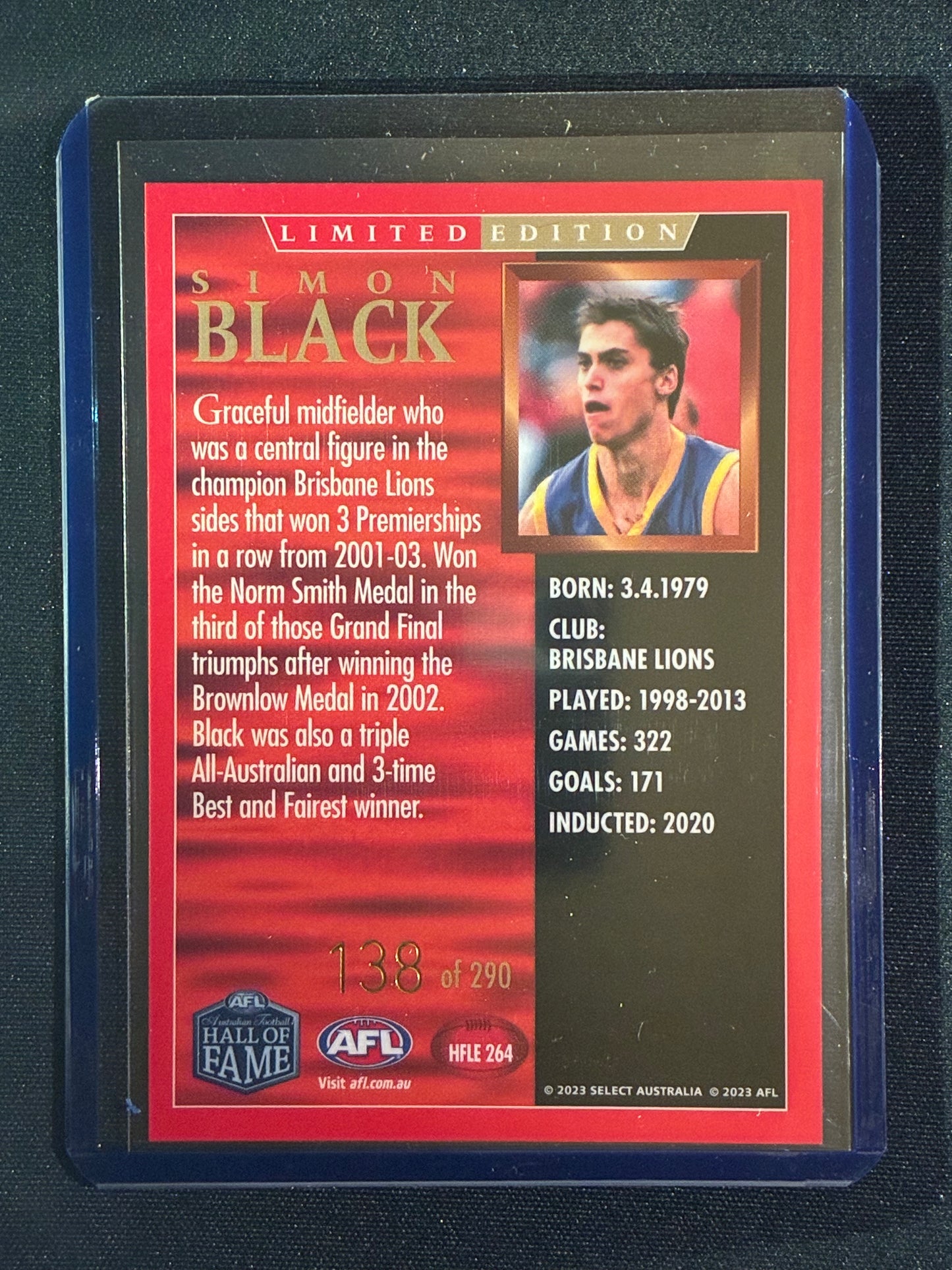 2023 Legacy SIMON BLACK Hall of Fame Limited Edition 138/290