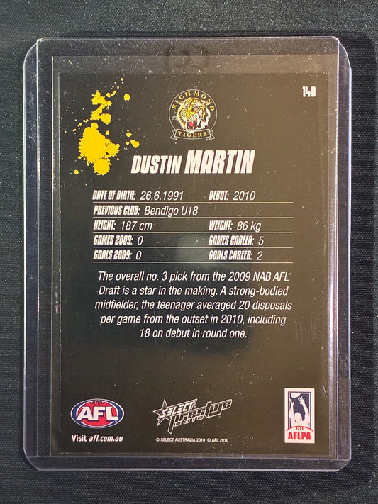 2010 Prestige DUSTIN MARTIN True Rookie Card Base #140 (C)