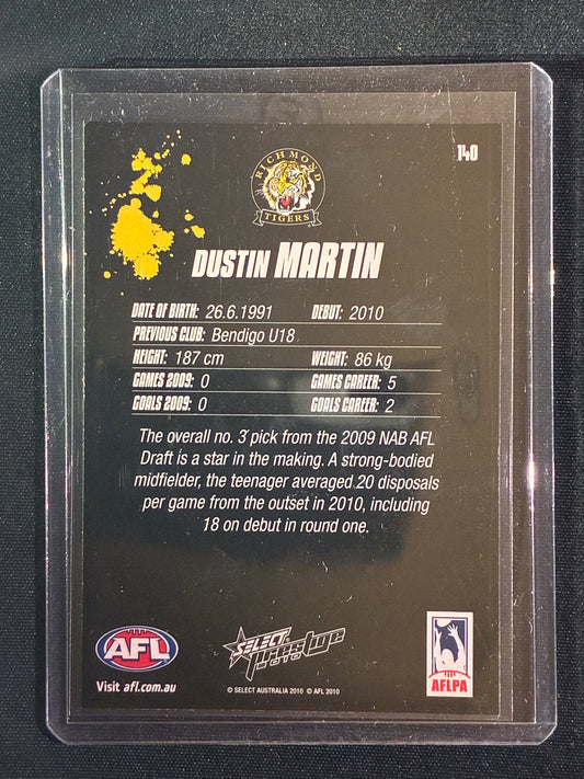 2010 Prestige DUSTIN MARTIN True Rookie Card Base #140 (E)
