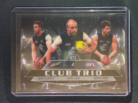 2012 Champions CARLTON BLUES Club Trio #3 Chris Judd Marc Murphy Gibbs