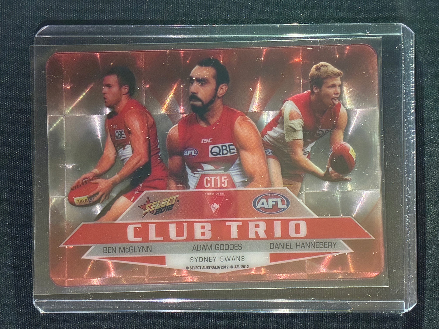 2012 Champions SYDNEY SWANS Club Trio #15 Adam Goodes Hannebery McGlynn