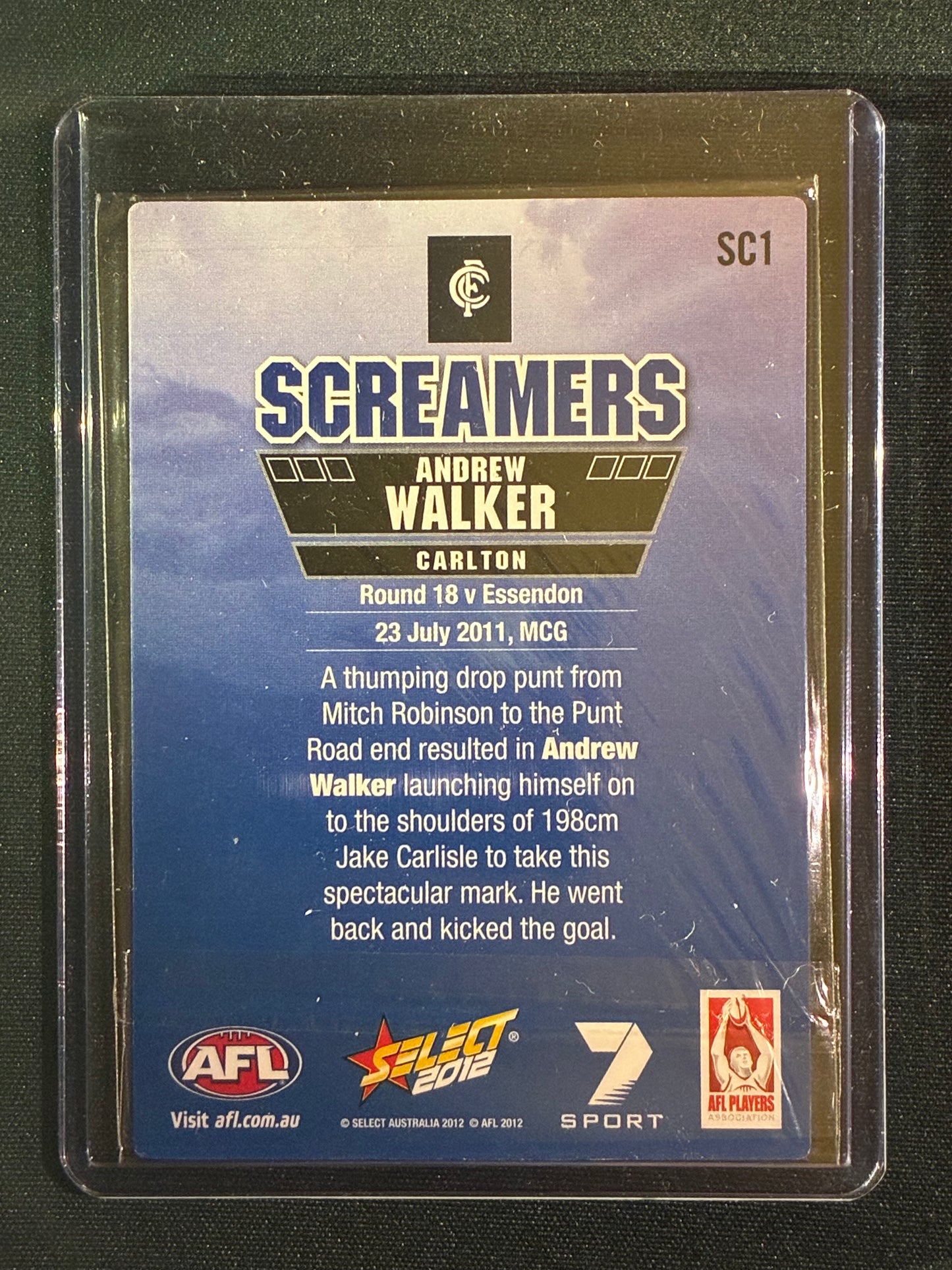 2012 Champions ANDREW WALKER Screamers Lenticular #1