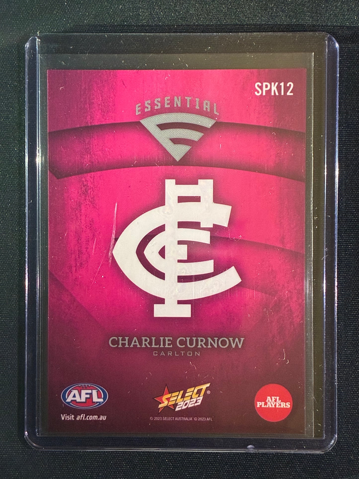 2023 Footy Stars CHARLIE CURNOW Essential Starter Pack Kmart Pink #12