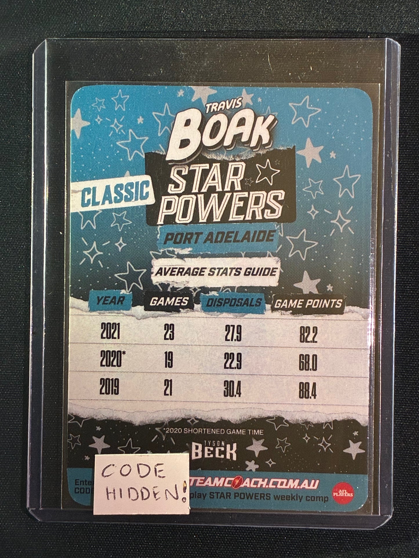 2021 Team Coach TRAVIS BOAK Star Powers Classic Team SP Teamcoach #64