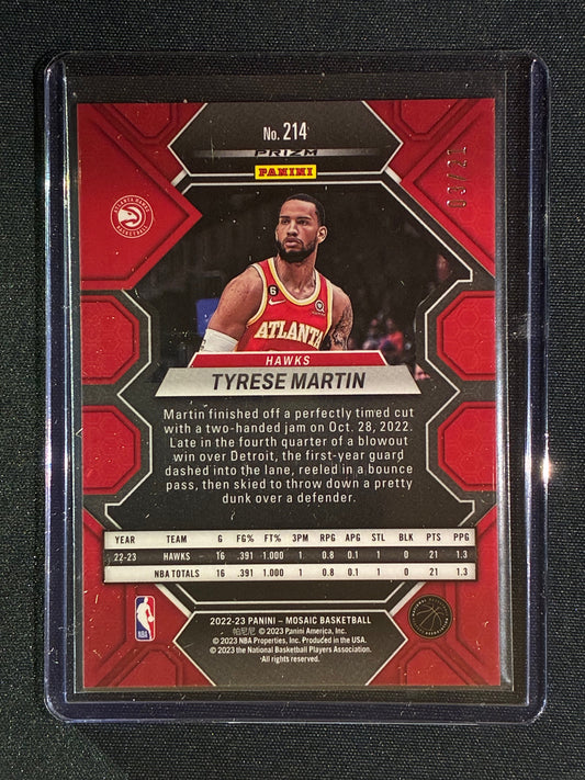 2022-23 Mosaic TYRESE MARTIN Rookie Choice Green Fusion 3/21 #214