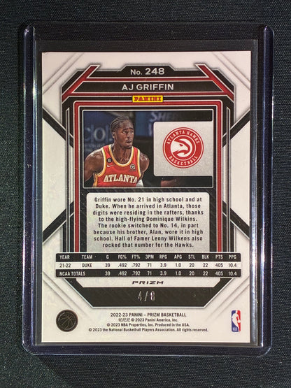 2022-23 Prizm AJ GRIFFIN Rookie Choice Green 4/8 #248