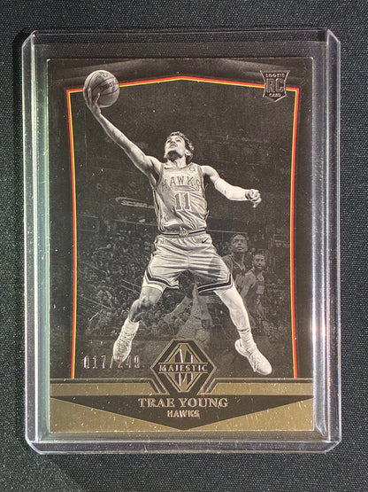 2018-19 Chronicles TRAE YOUNG Majestic Rookie Silver 17/249 #368