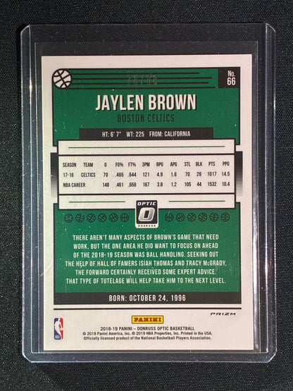 2018-19 Donruss Optic JAYLEN BROWN Choice Red 78/88 #66
