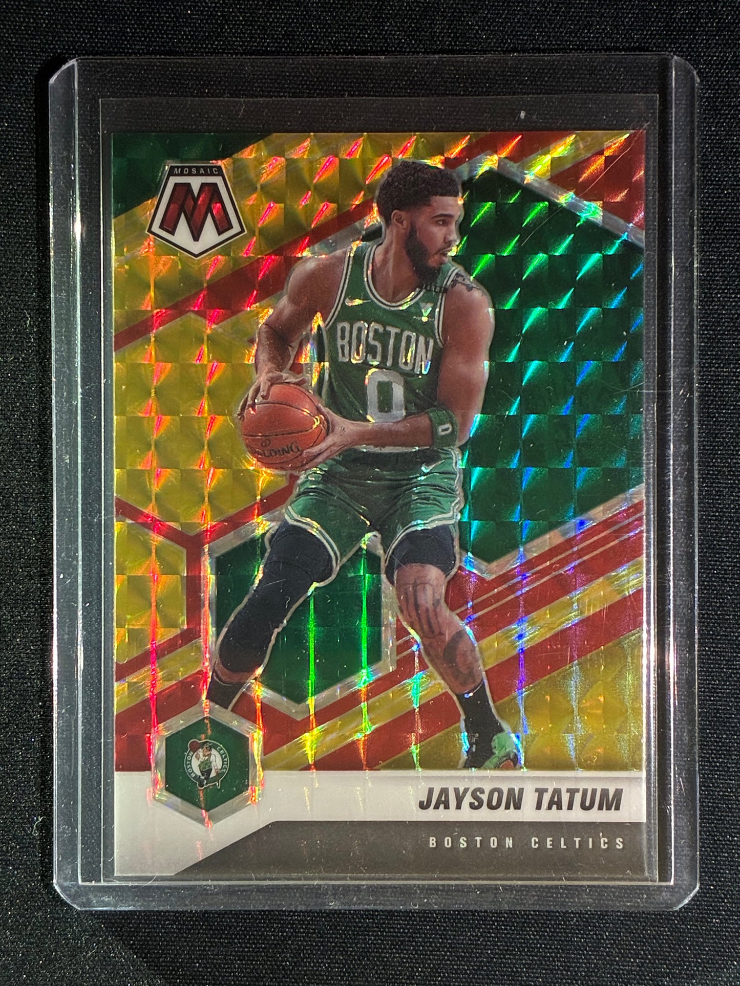 2020-21 Mosaic JAYSON TATUM Choice Red and Yellow Fusion 42/88 #107