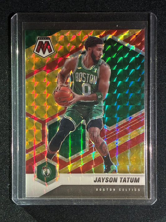 2020-21 Mosaic JAYSON TATUM Choice Red and Yellow Fusion 42/88 #107