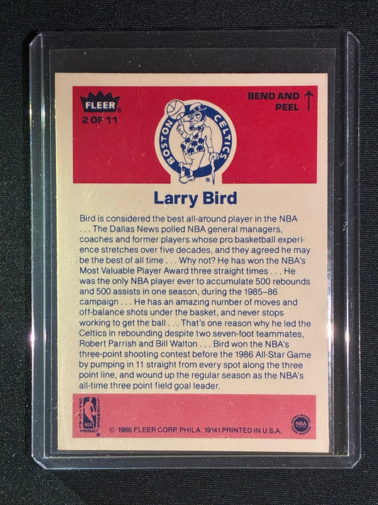 1986-87 Fleer LARRY BIRD Sticker #2