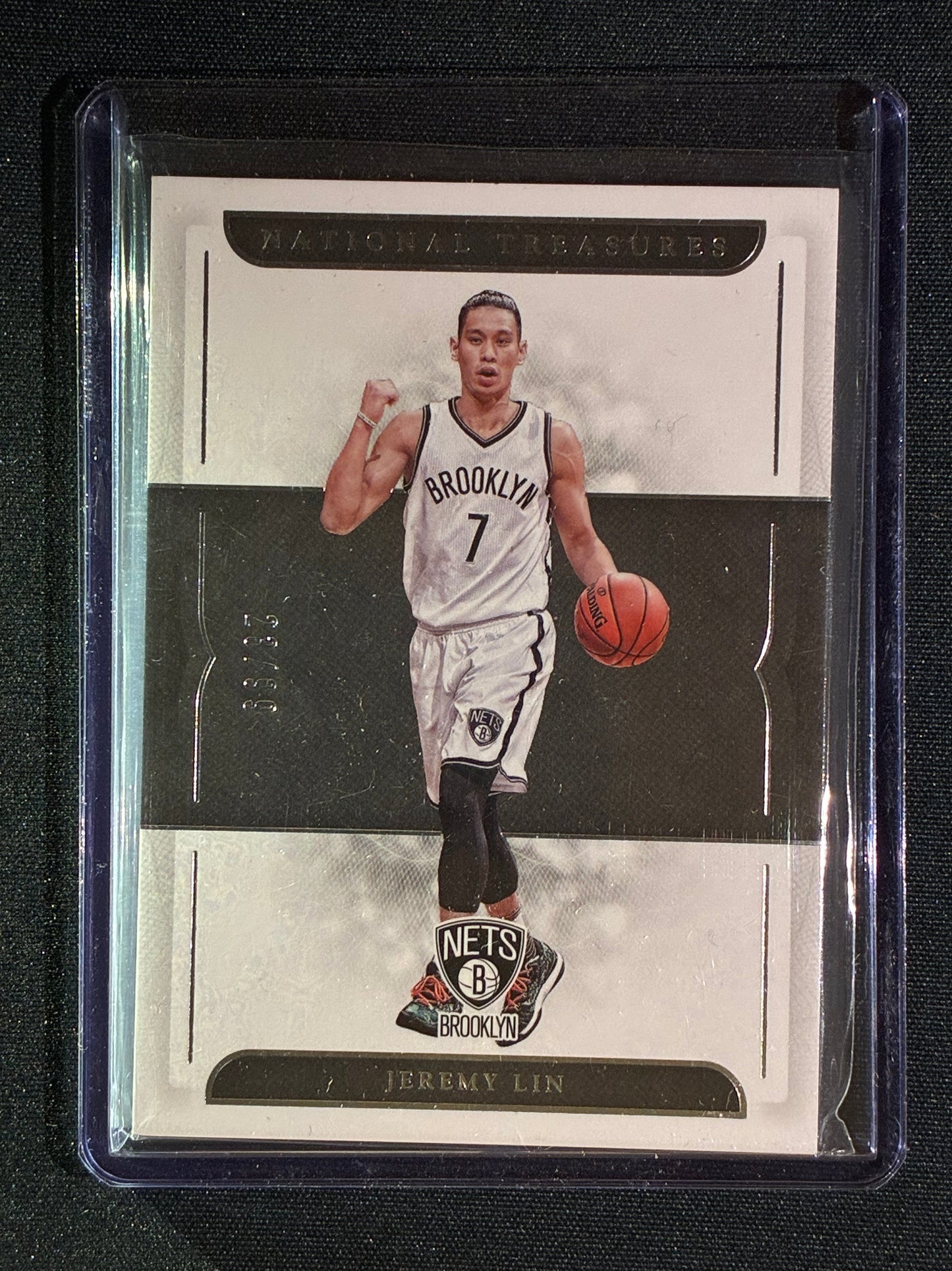2016-17 National Treasures JEREMY LIN Base Silver 23/99 #57